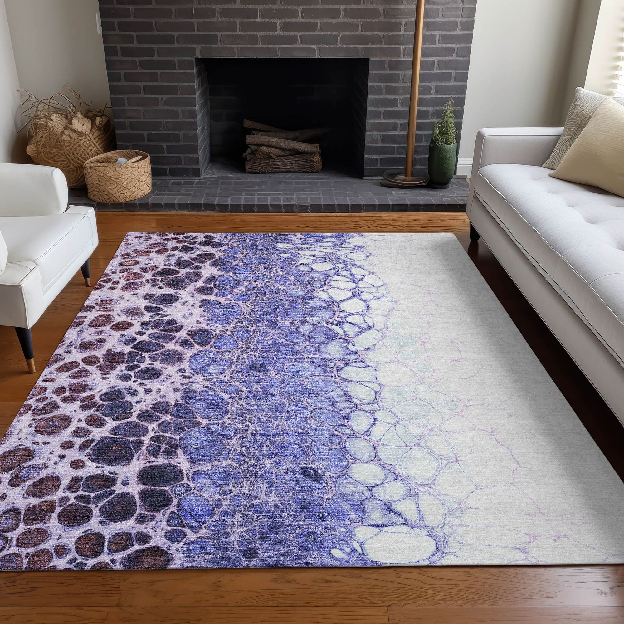 Machine Made ACN707 Purple  Rugs #color_purple 