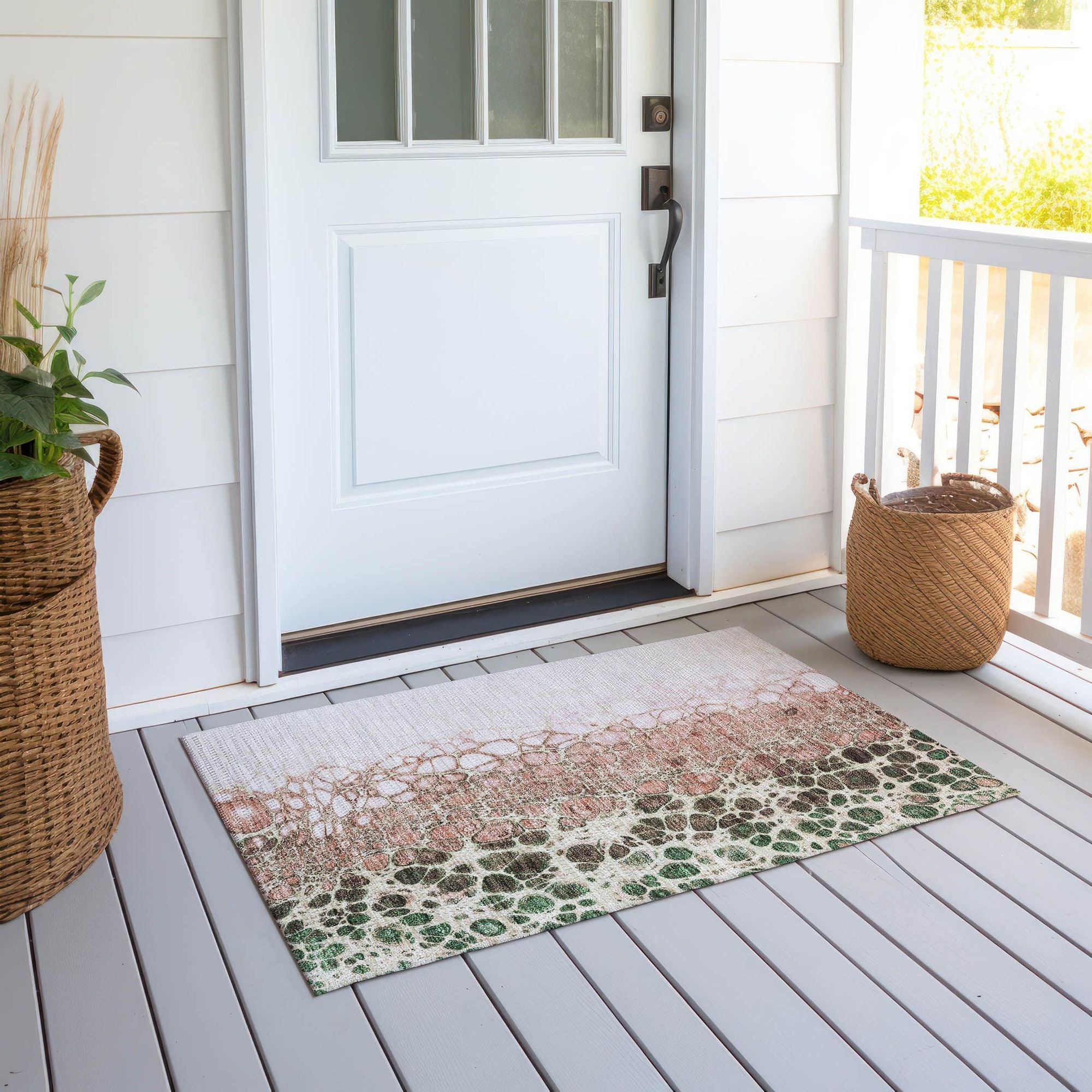 Machine Made ACN707 Salmon Orange Rugs #color_salmon orange