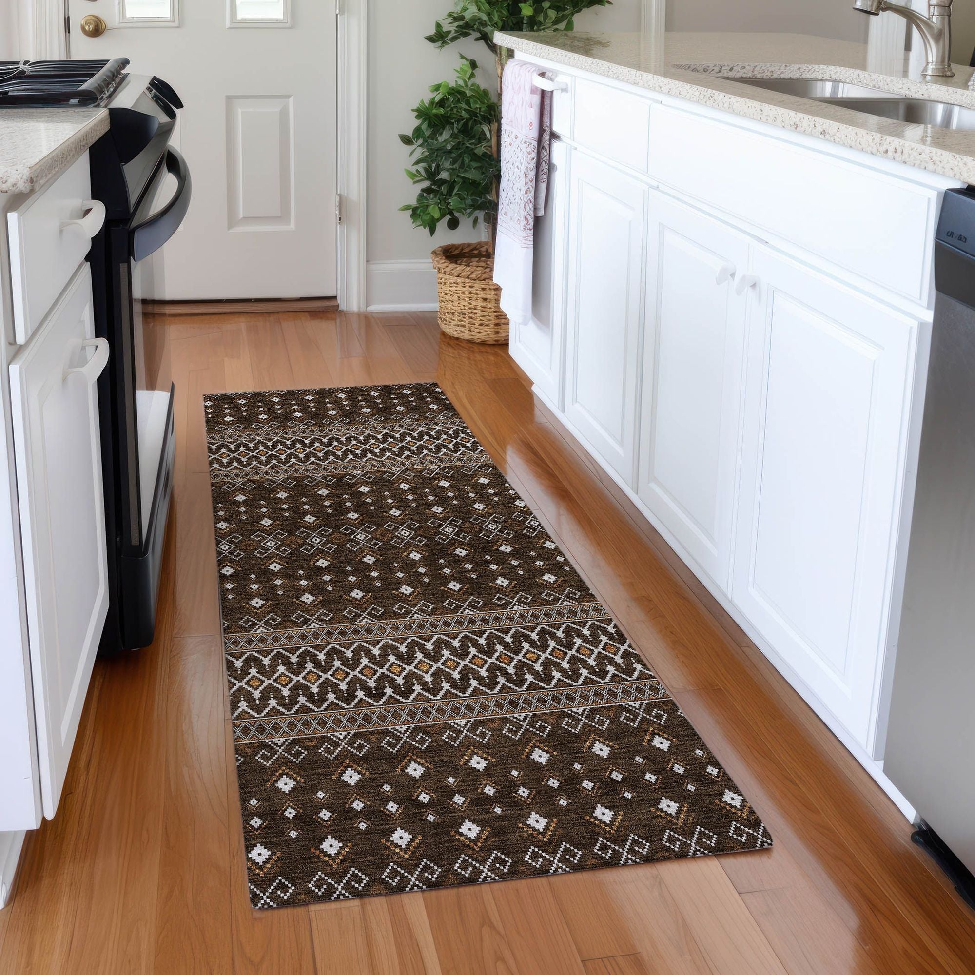 Machine Made ACN708 Chocolate Brown Rugs #color_chocolate brown