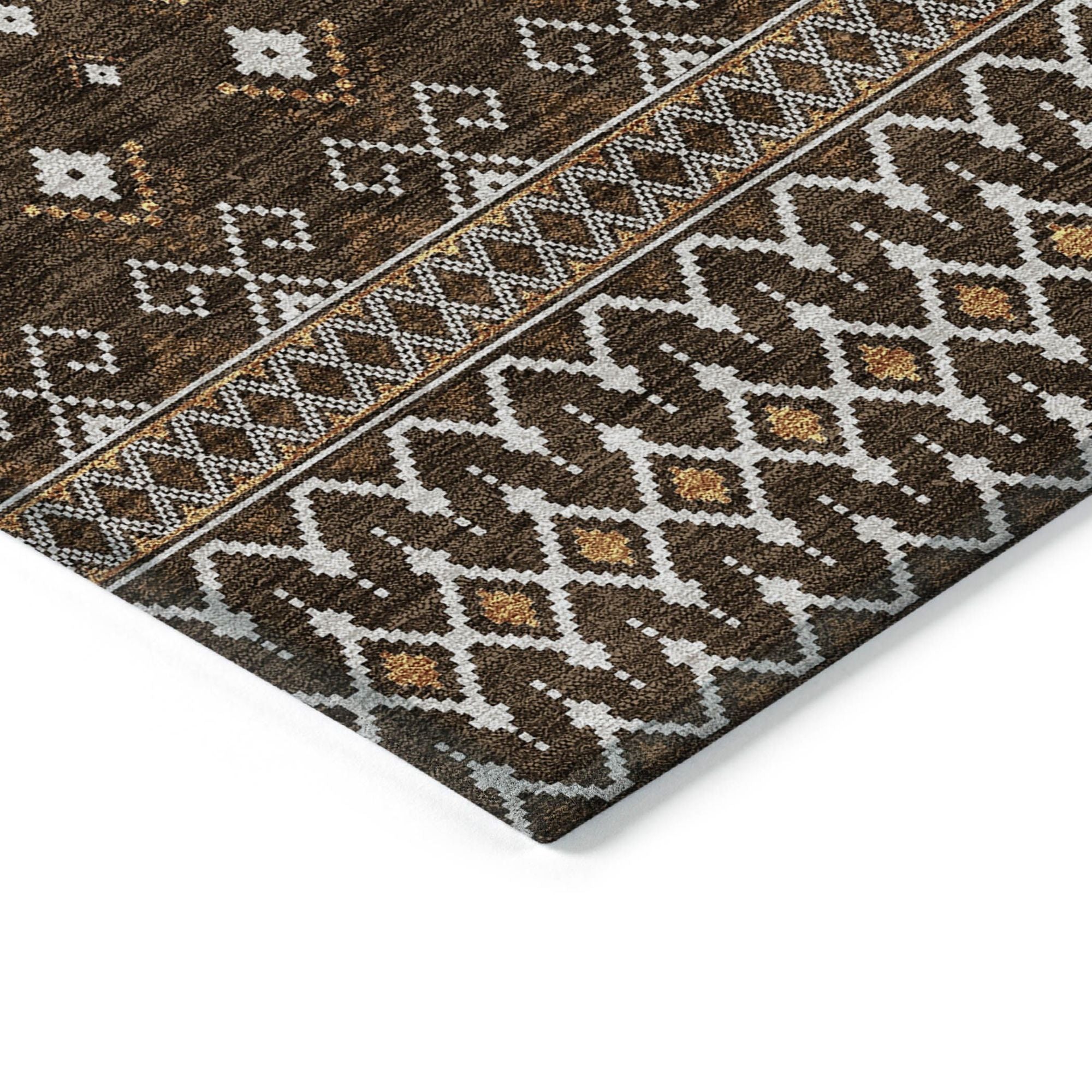 Machine Made ACN708 Chocolate Brown Rugs #color_chocolate brown