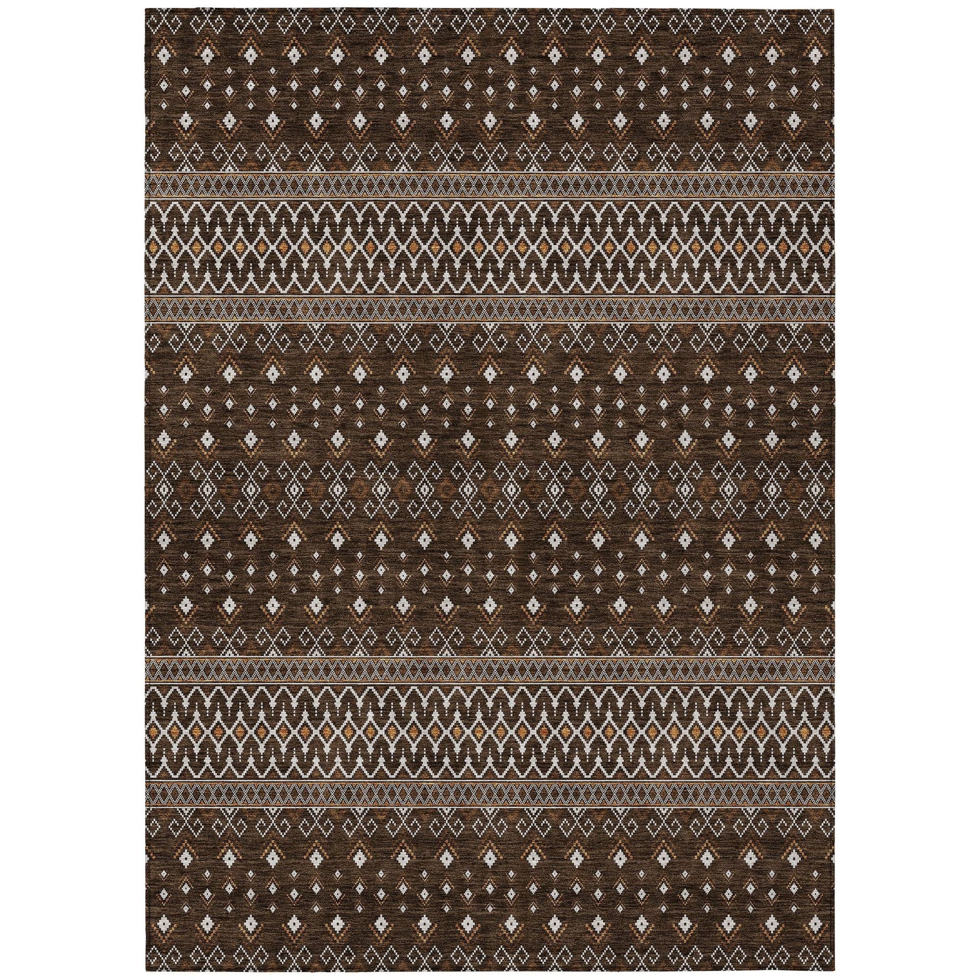 Machine Made ACN708 Chocolate Brown Rugs #color_chocolate brown