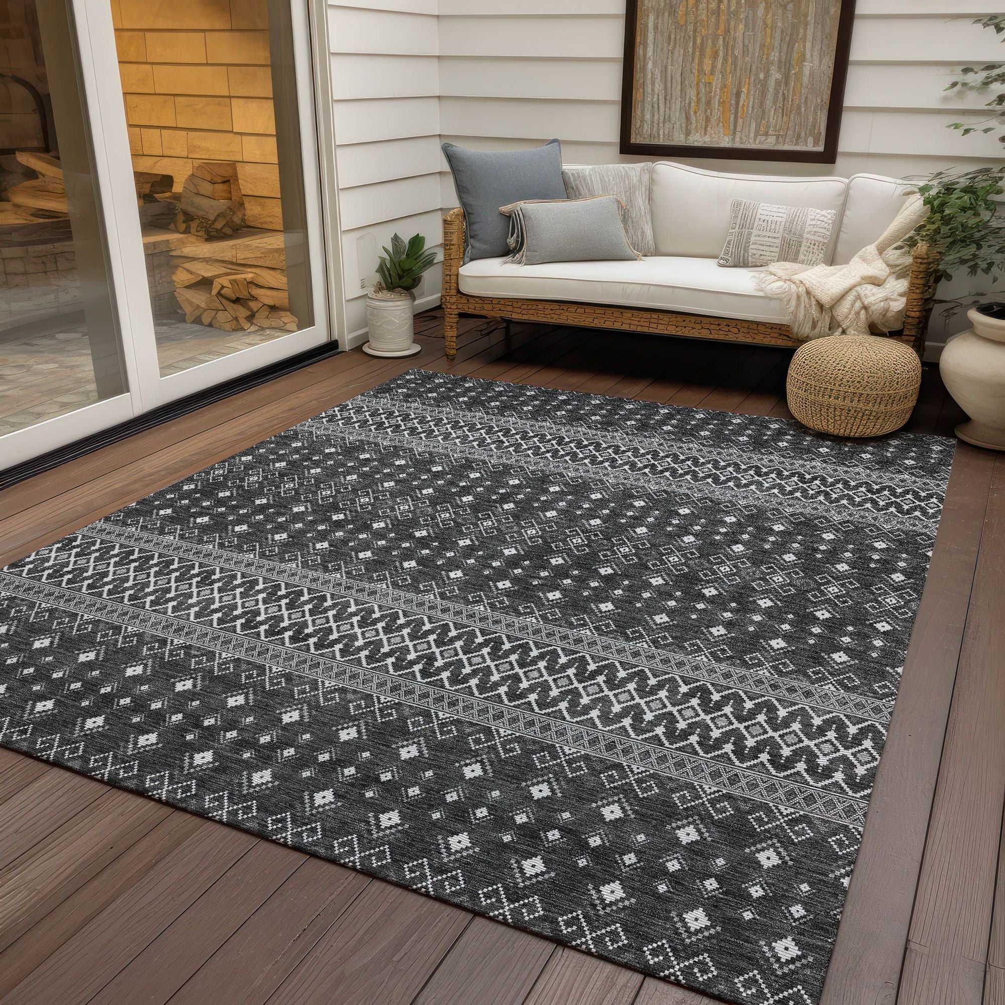 Machine Made ACN708 Gray  Rugs #color_gray 