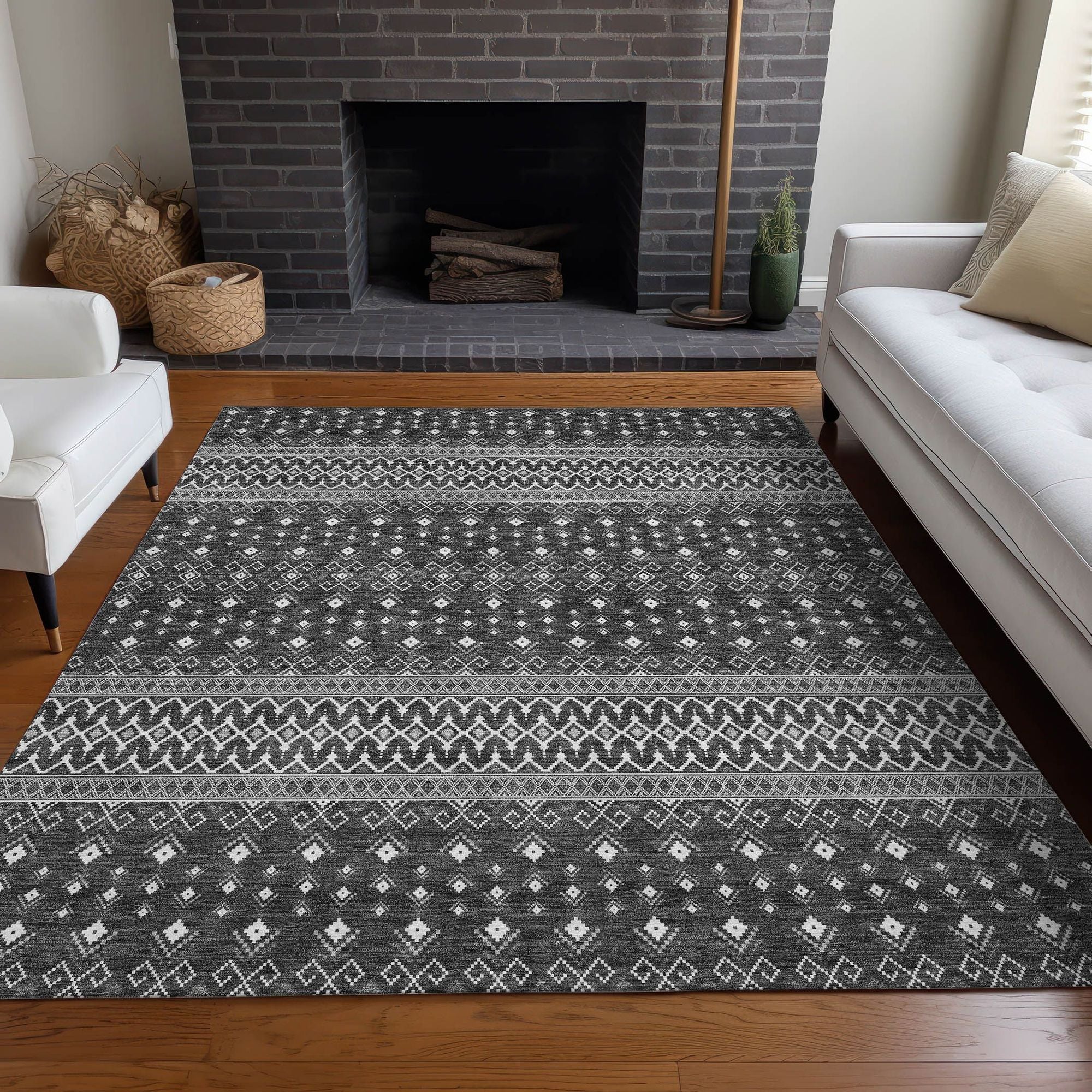 Machine Made ACN708 Gray  Rugs #color_gray 