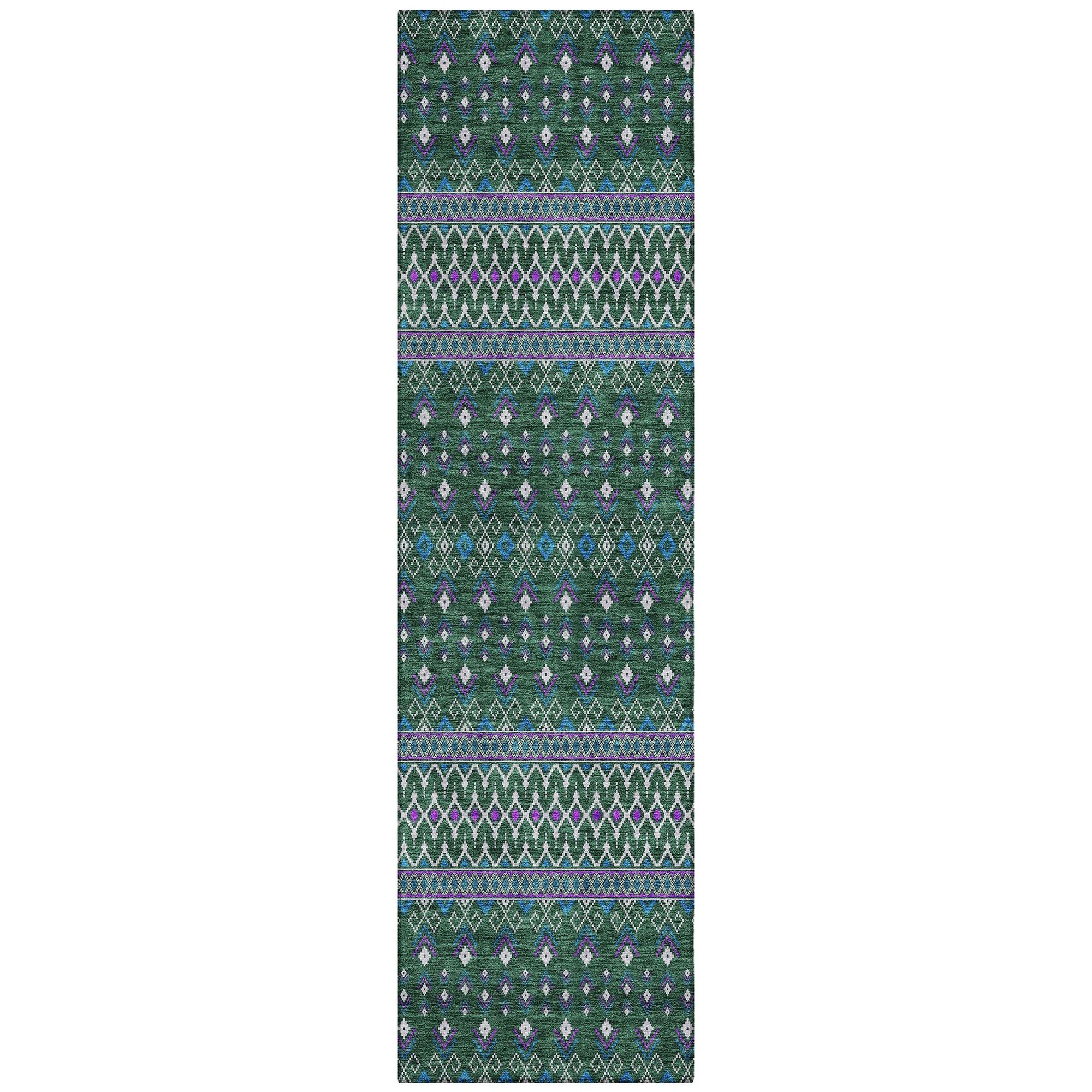 Machine Made ACN708 Green  Rugs #color_green 