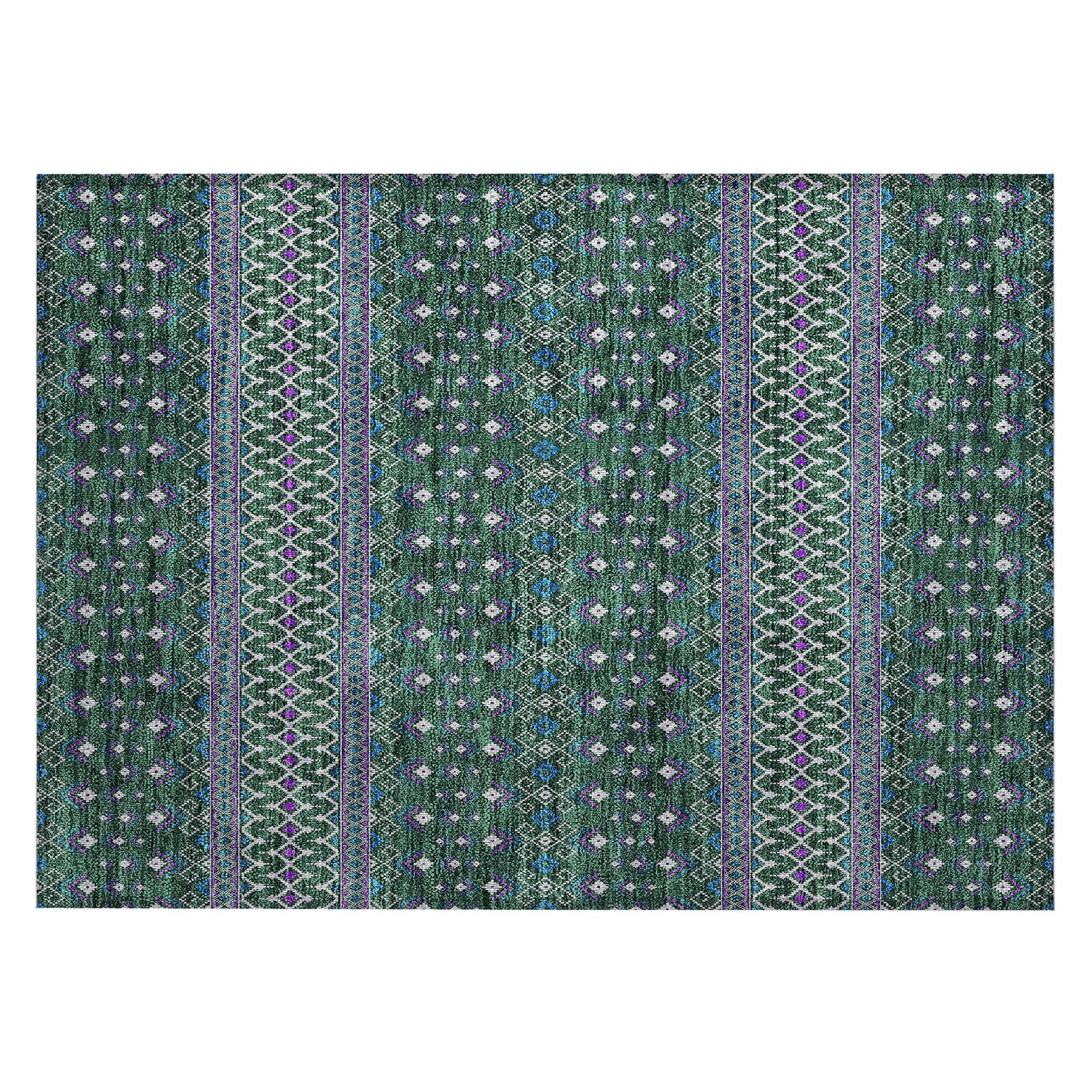 Machine Made ACN708 Green  Rugs #color_green 