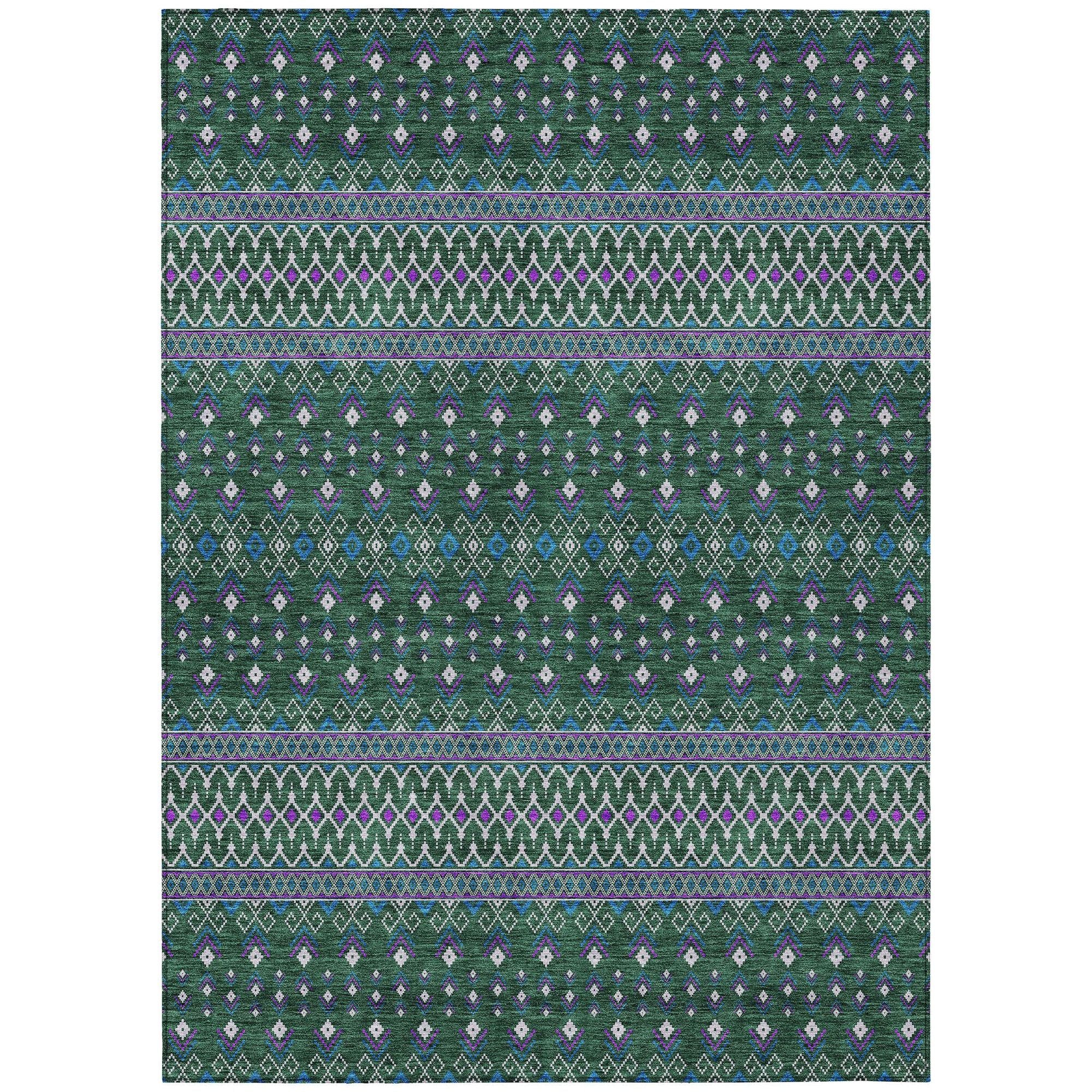 Machine Made ACN708 Green  Rugs #color_green 