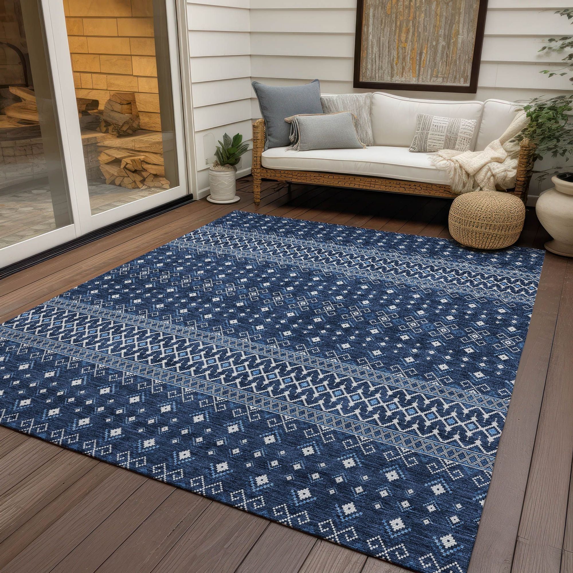 Machine Made ACN708 Navy Blue Rugs #color_navy blue