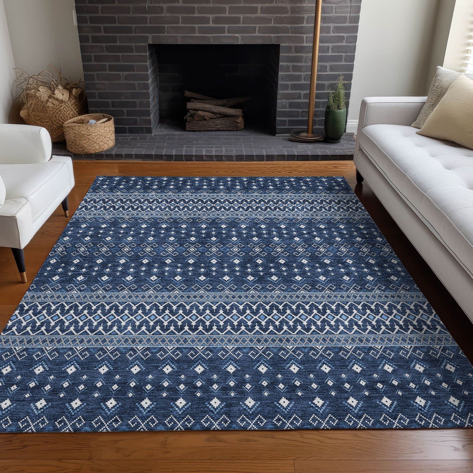 Machine Made ACN708 Navy Blue Rugs #color_navy blue