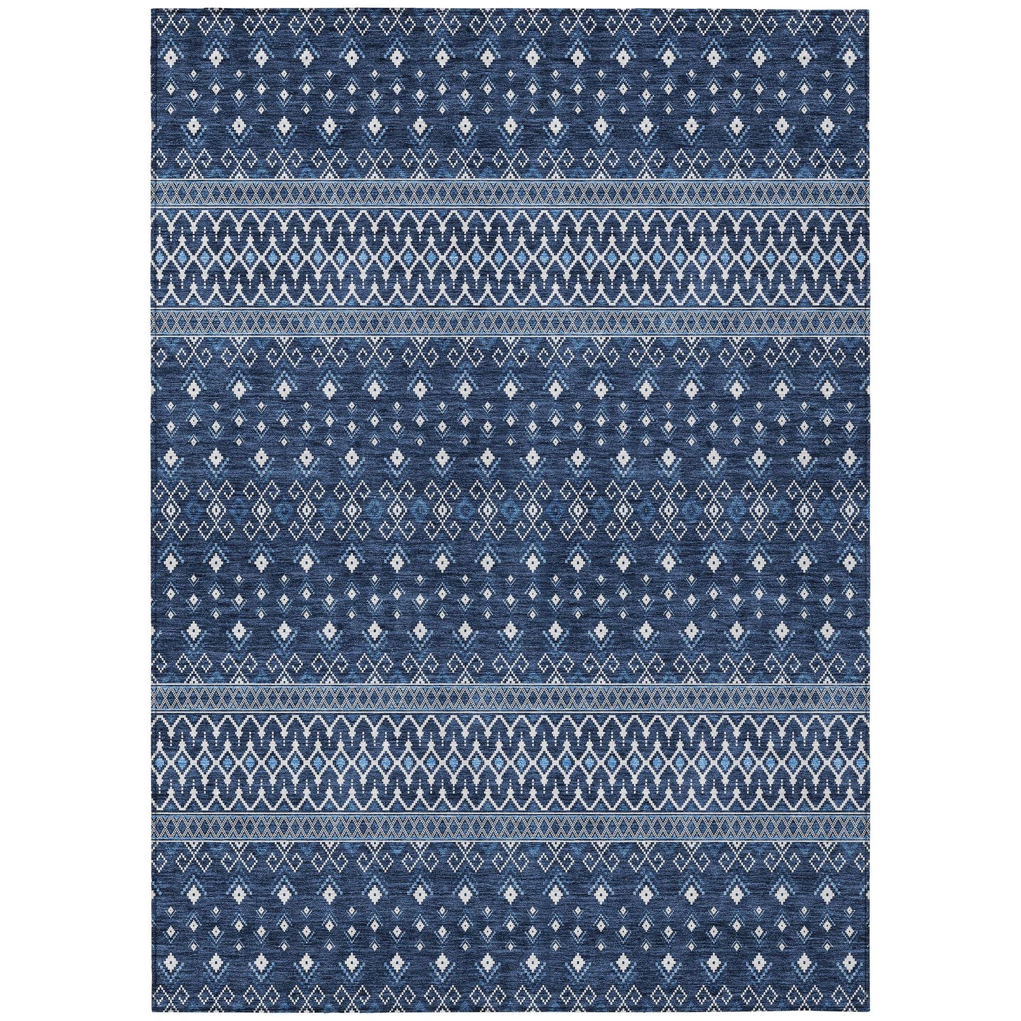 Machine Made ACN708 Navy Blue Rugs #color_navy blue