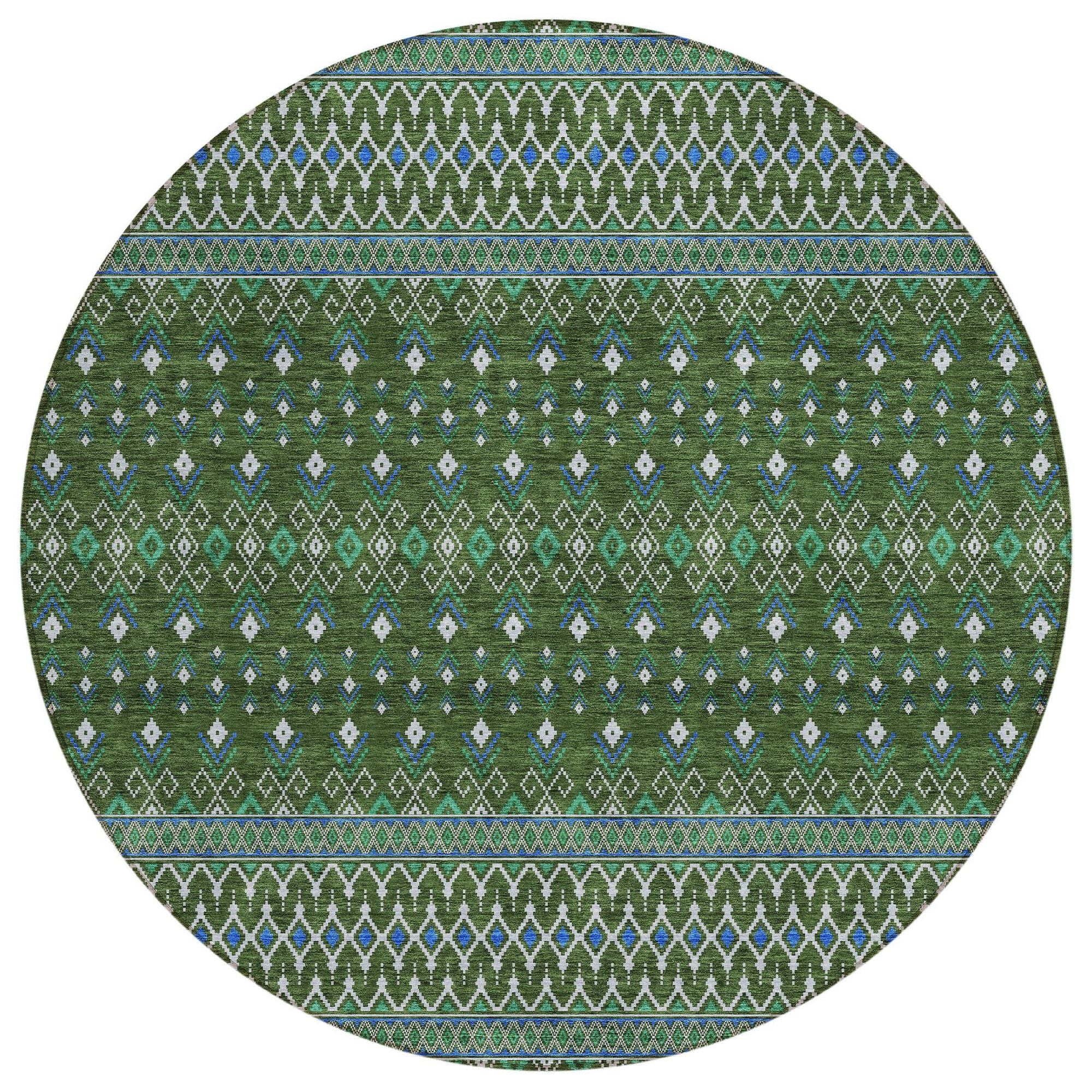 Machine Made ACN708 Olive Green Rugs #color_olive green