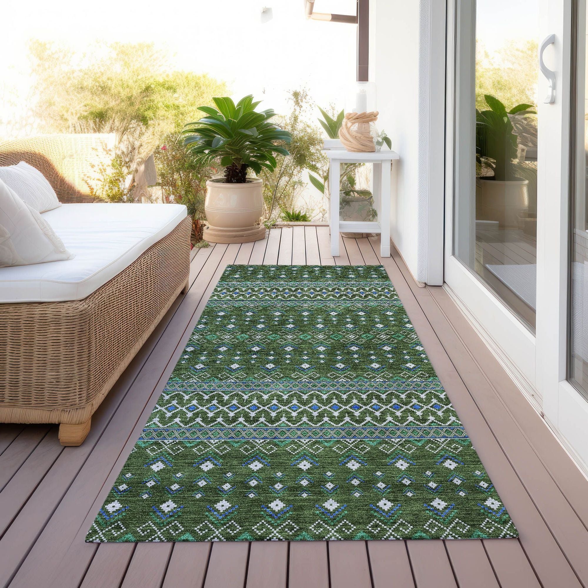 Machine Made ACN708 Olive Green Rugs #color_olive green