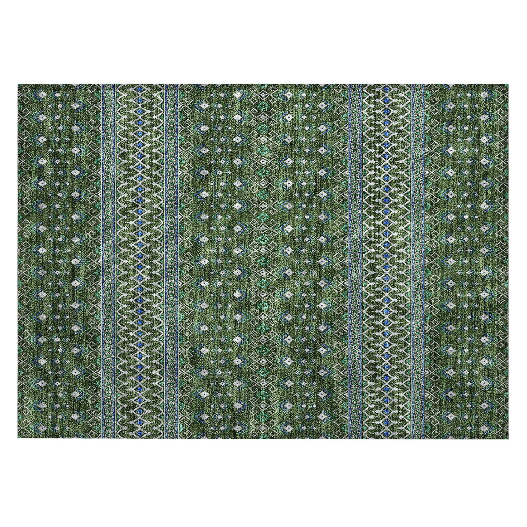 Machine Made ACN708 Olive Green Rugs #color_olive green