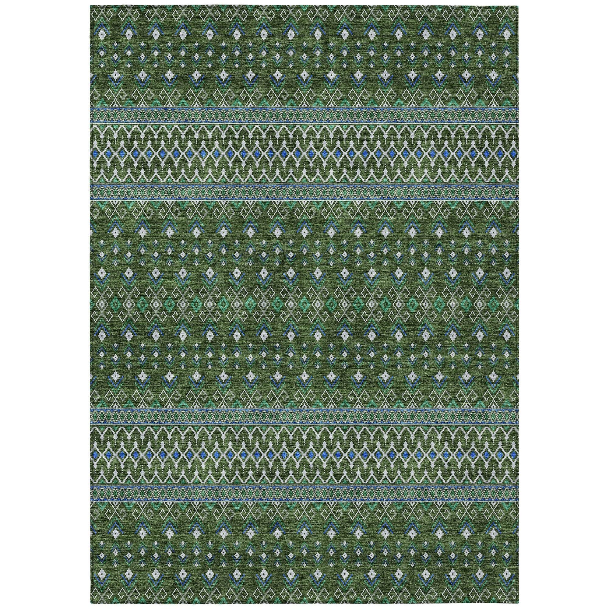 Machine Made ACN708 Olive Green Rugs #color_olive green