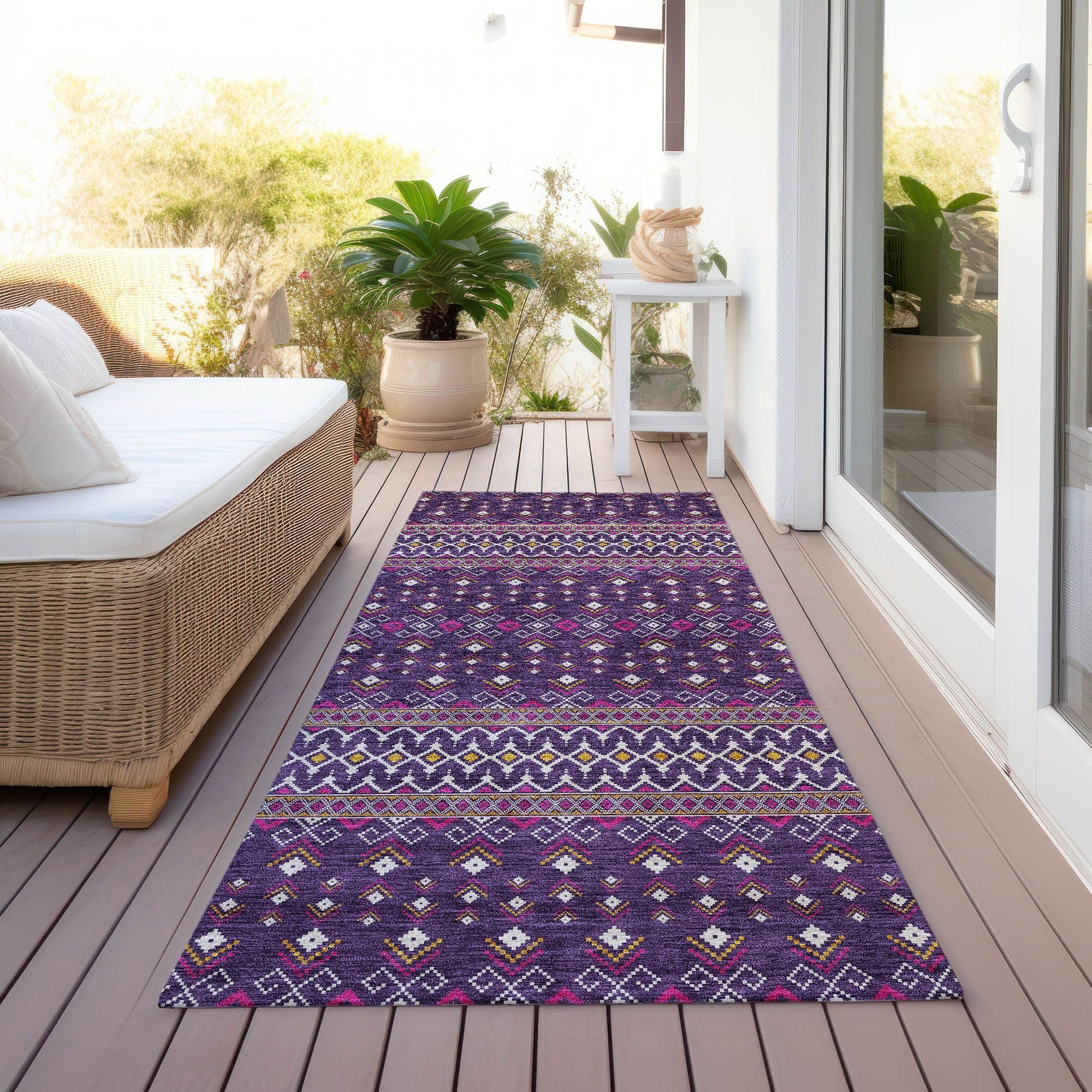 Machine Made ACN708 Purple  Rugs #color_purple 