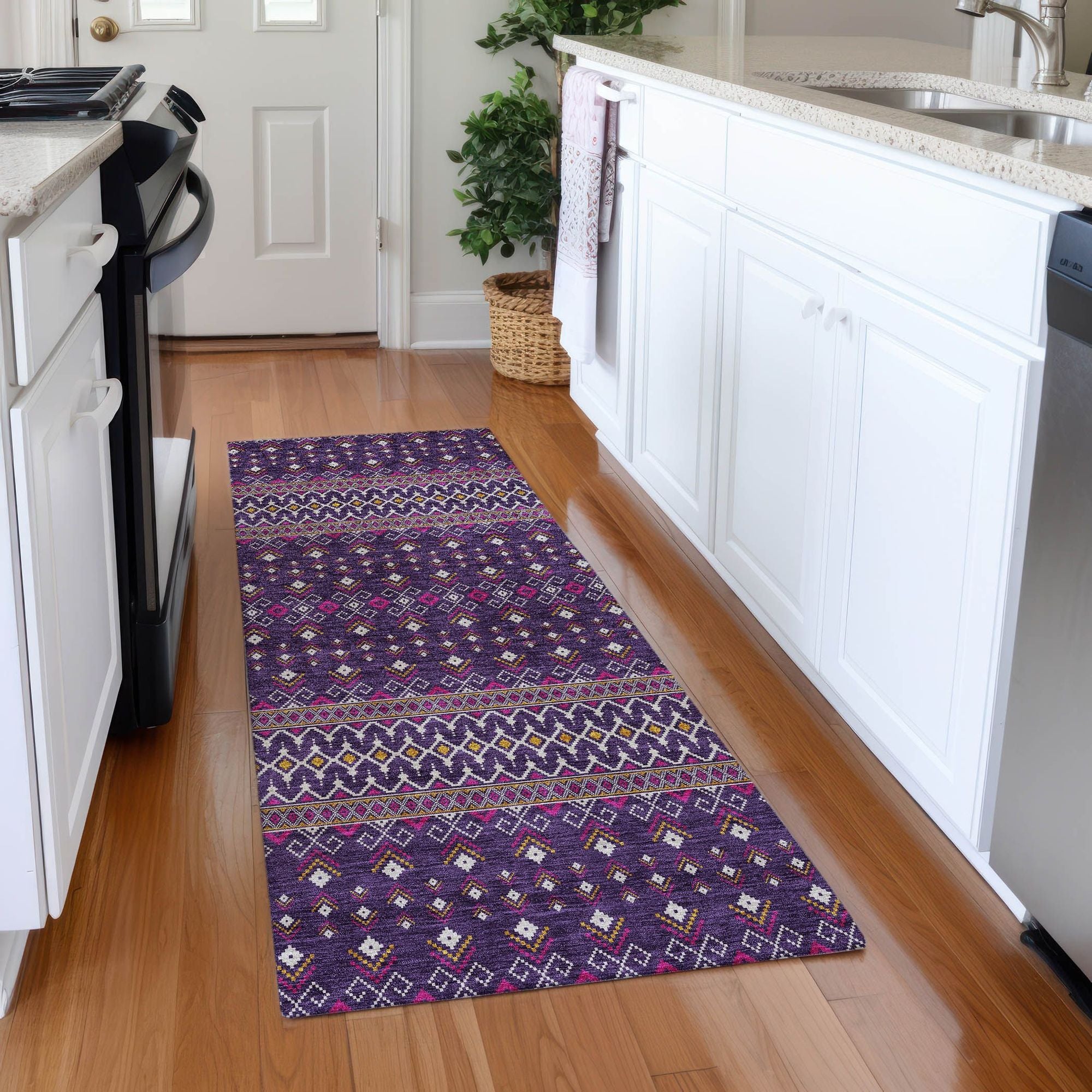 Machine Made ACN708 Purple  Rugs #color_purple 