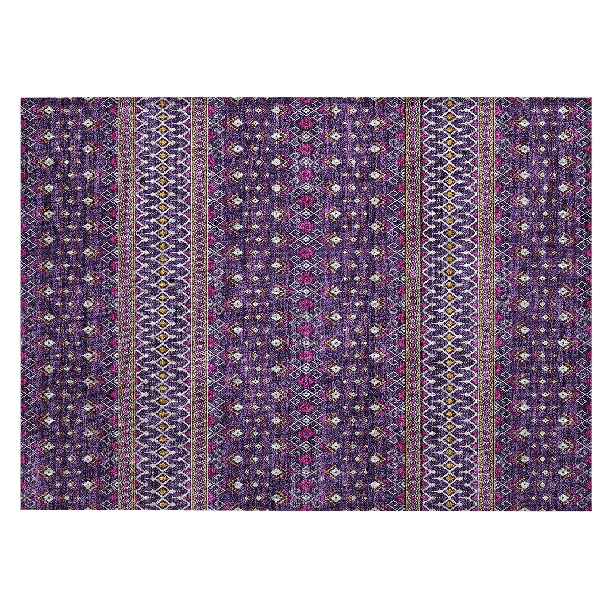 Machine Made ACN708 Purple  Rugs #color_purple 