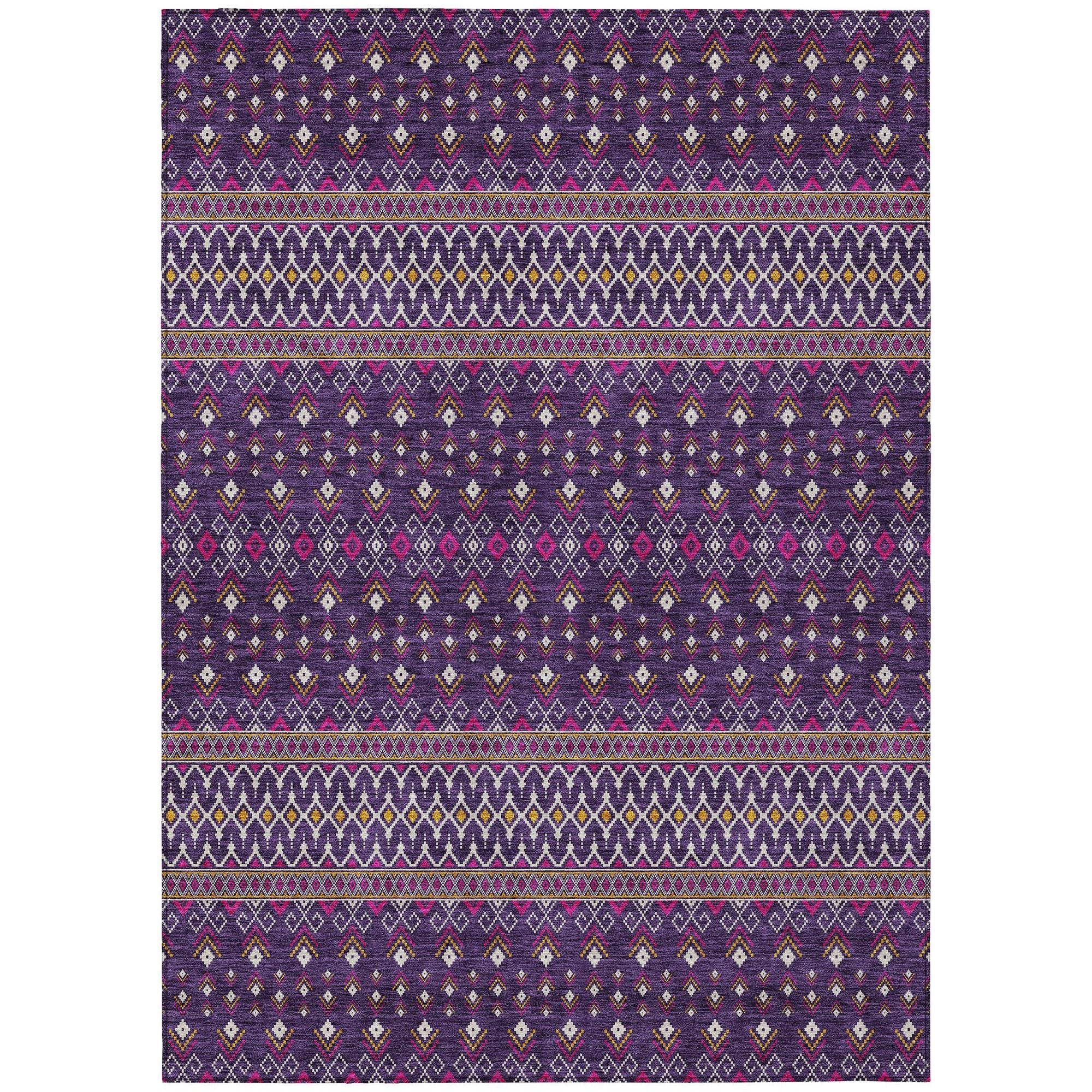 Machine Made ACN708 Purple  Rugs #color_purple 