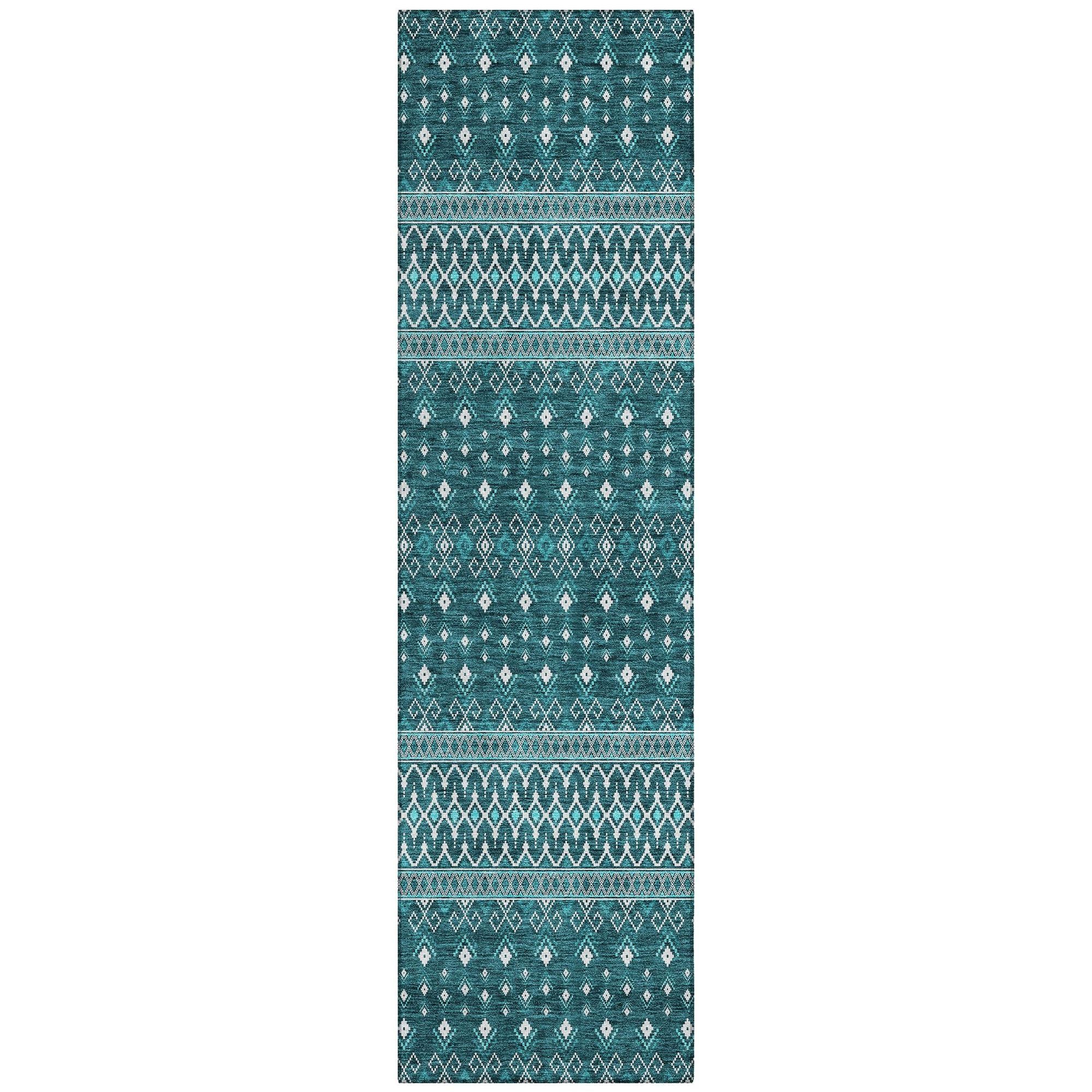 Machine Made ACN708 Teal  Rugs #color_teal 