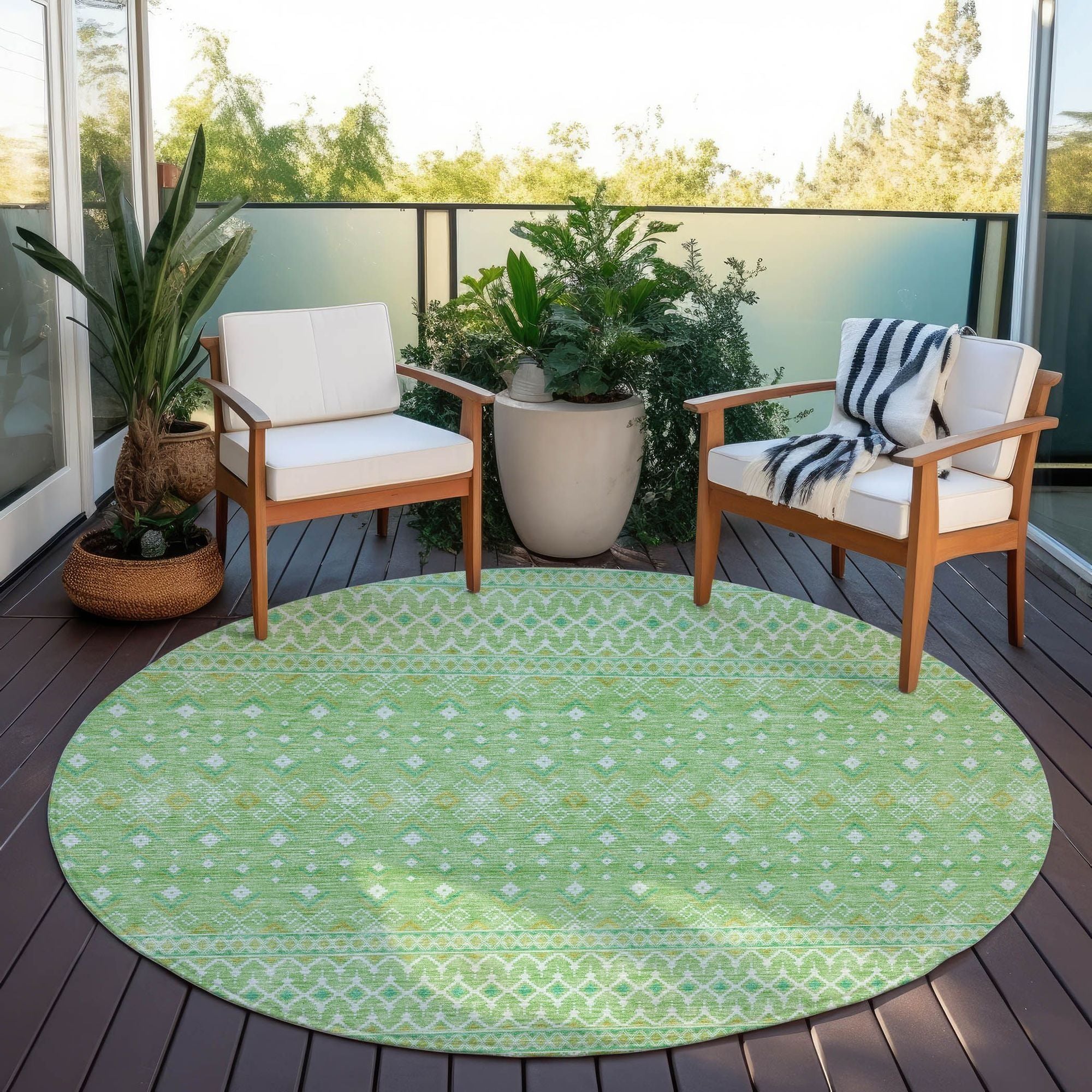 Machine Made ACN709 Aloe Green Rugs #color_aloe green