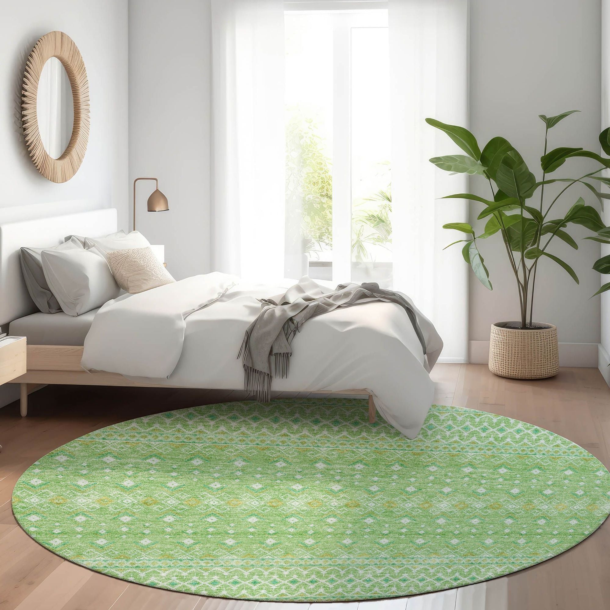 Machine Made ACN709 Aloe Green Rugs #color_aloe green