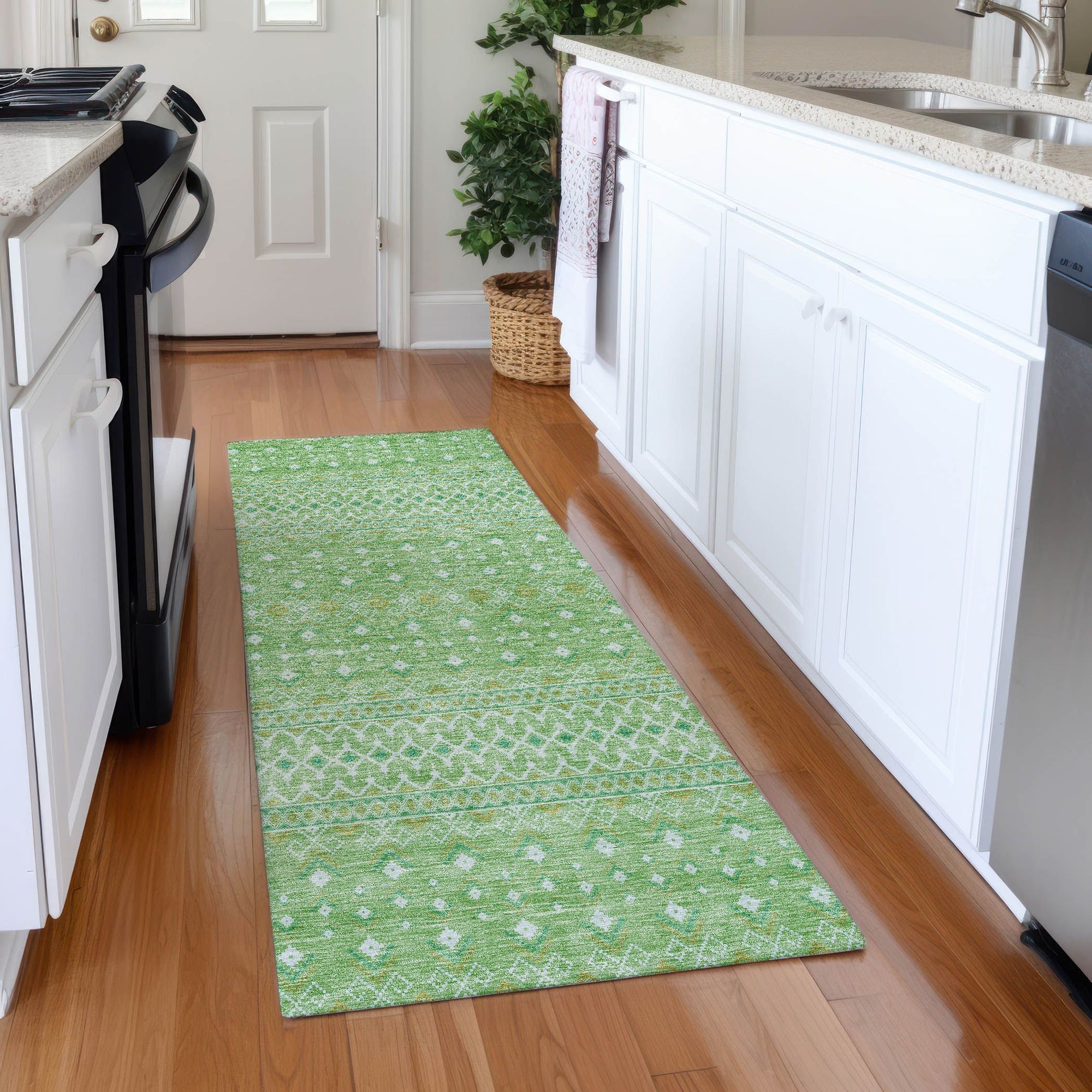 Machine Made ACN709 Aloe Green Rugs #color_aloe green