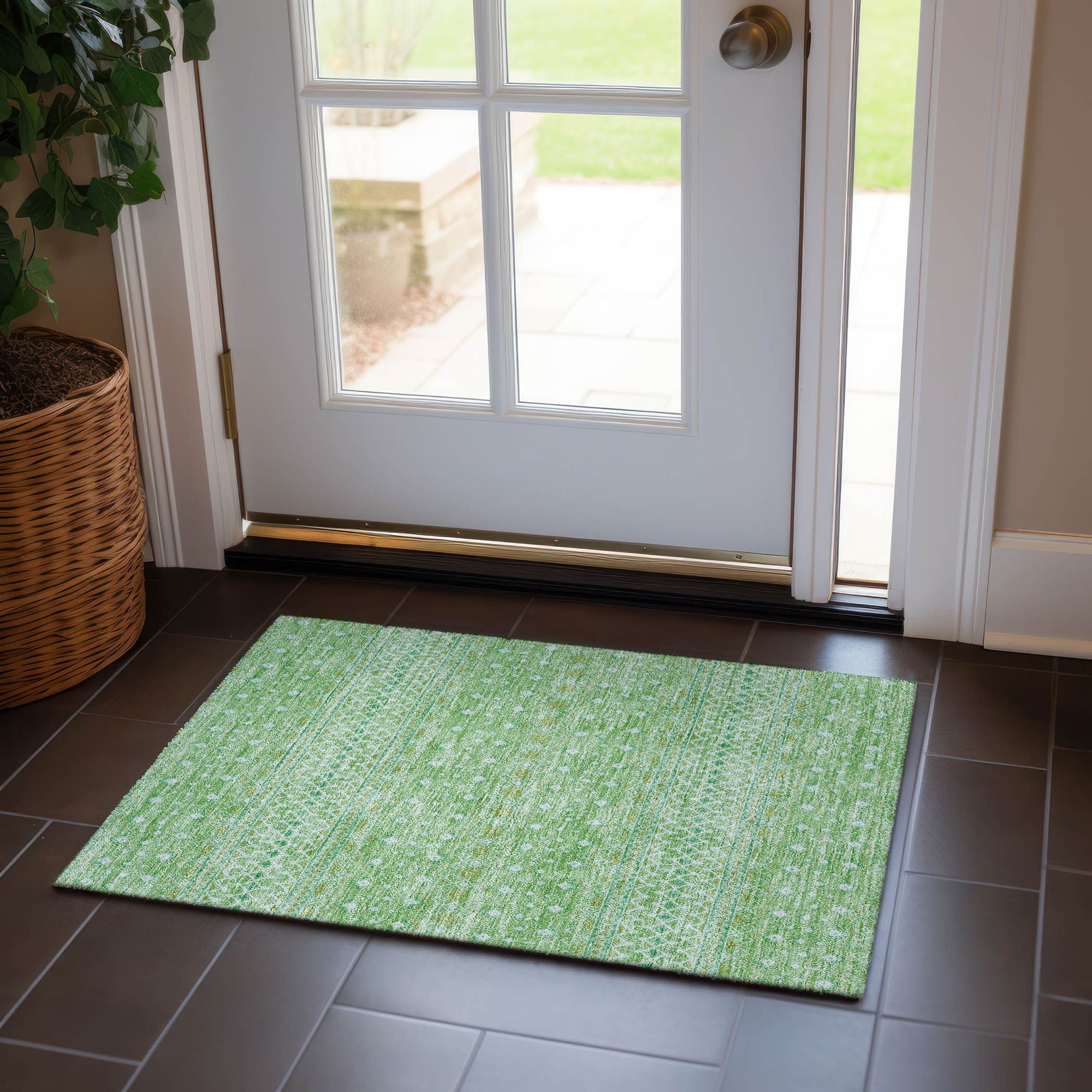 Machine Made ACN709 Aloe Green Rugs #color_aloe green