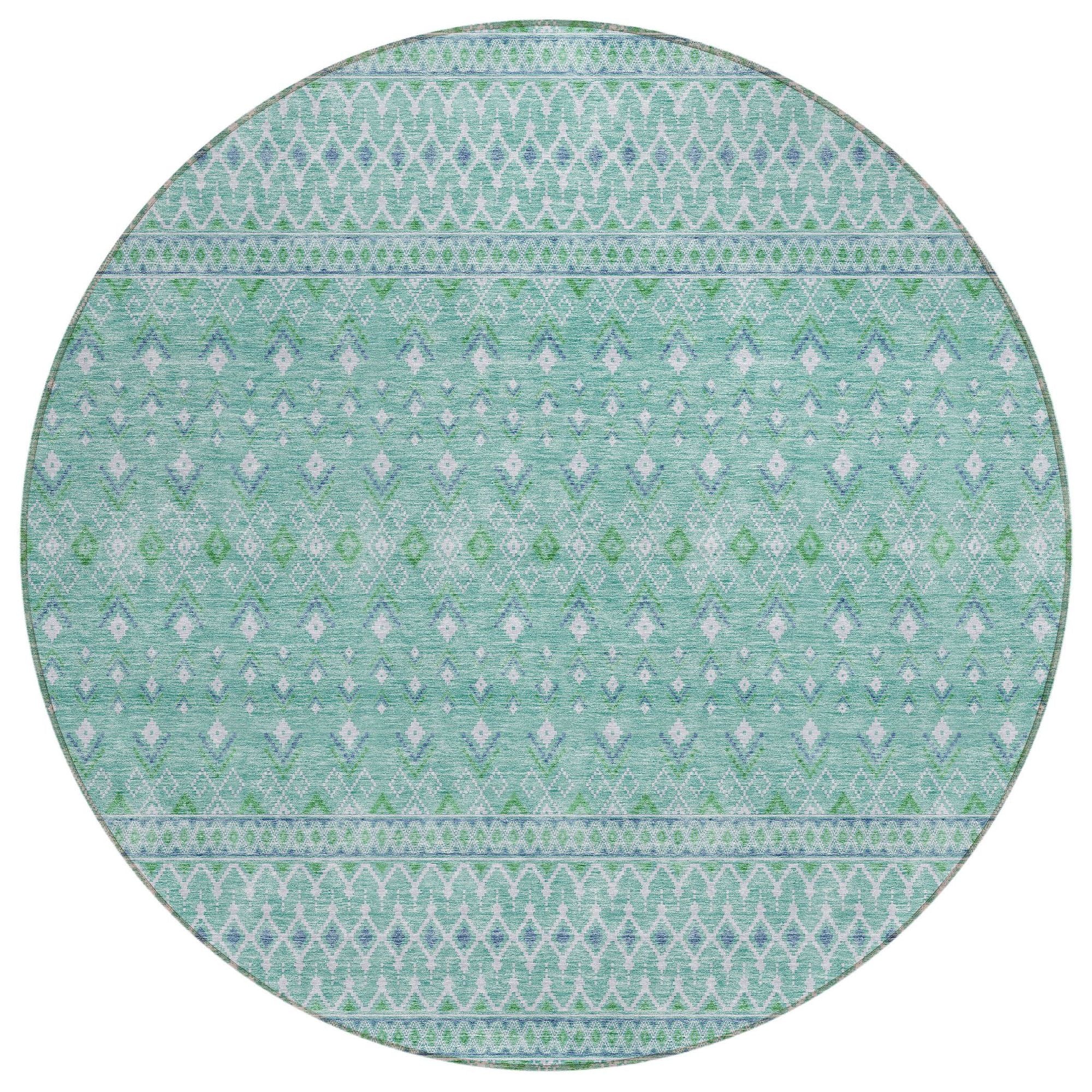 Machine Made ACN709 Aqua Teal Rugs #color_aqua teal