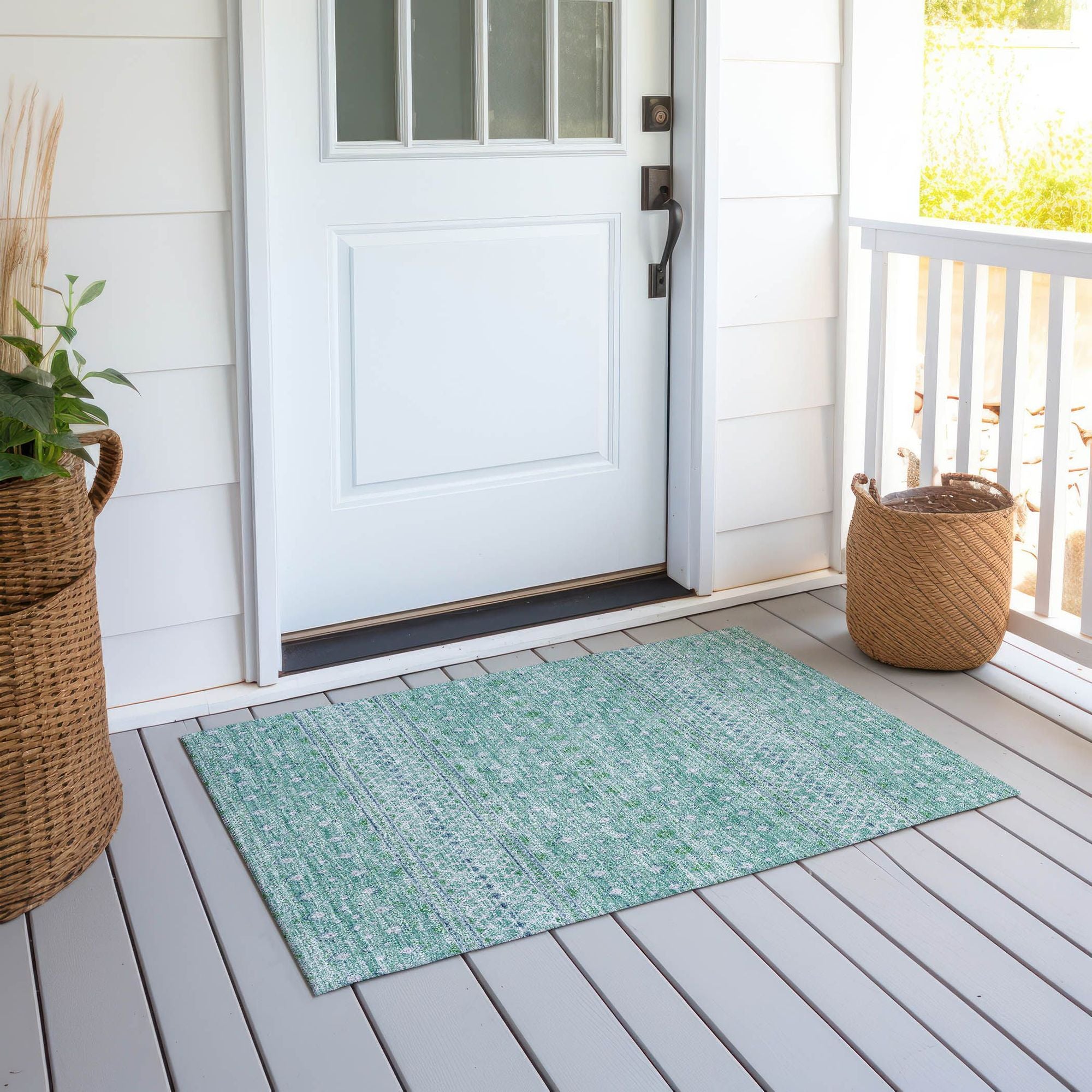 Machine Made ACN709 Aqua Teal Rugs #color_aqua teal