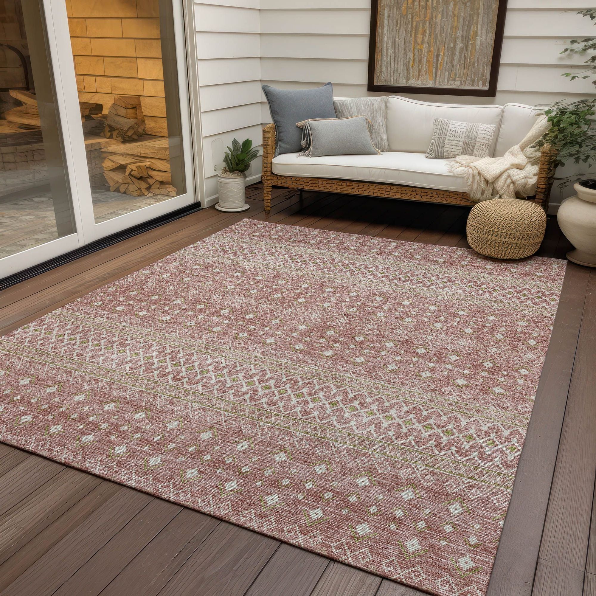 Machine Made ACN709 Blush Pink Rugs #color_blush pink