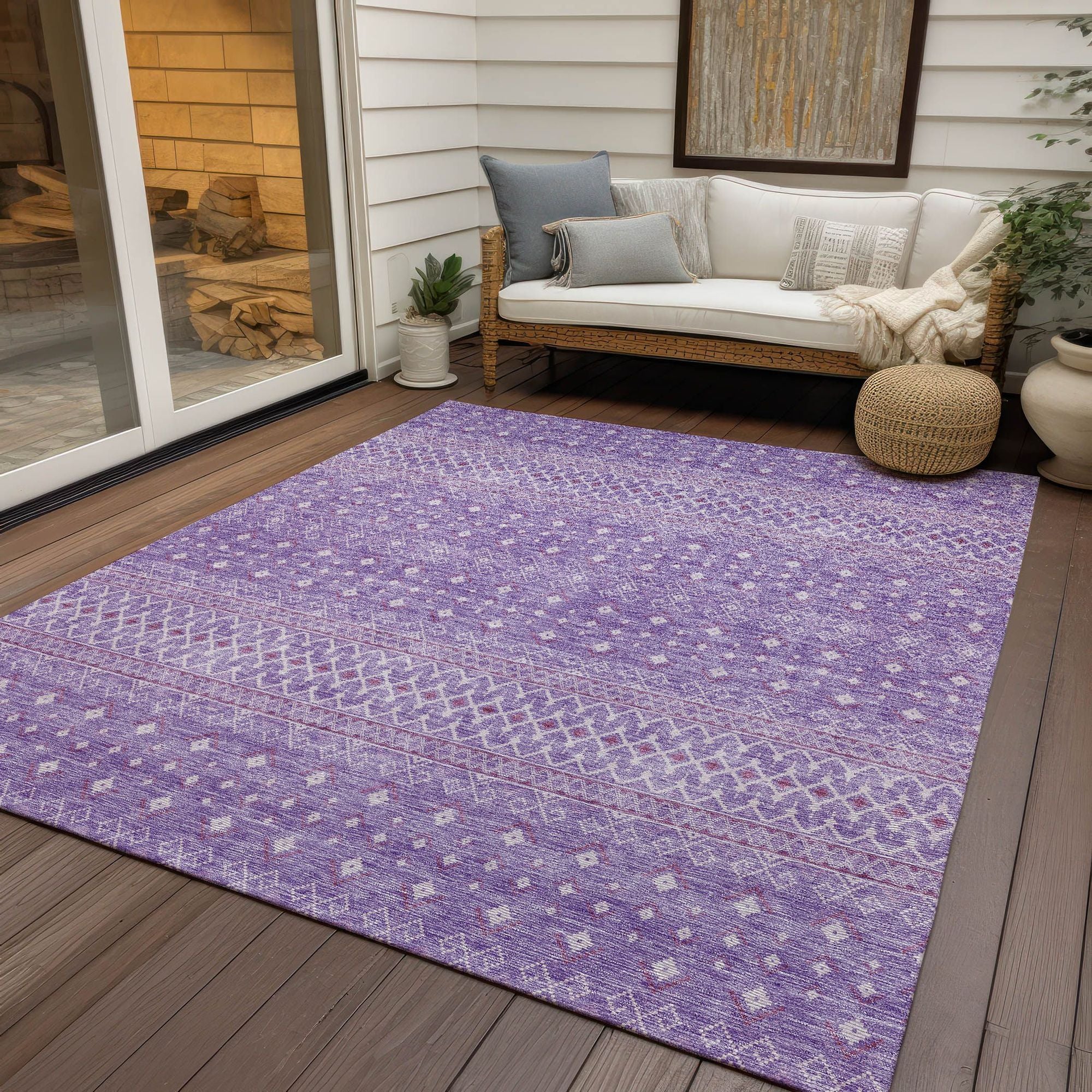 Machine Made ACN709 Lavender Purple Rugs #color_lavender purple