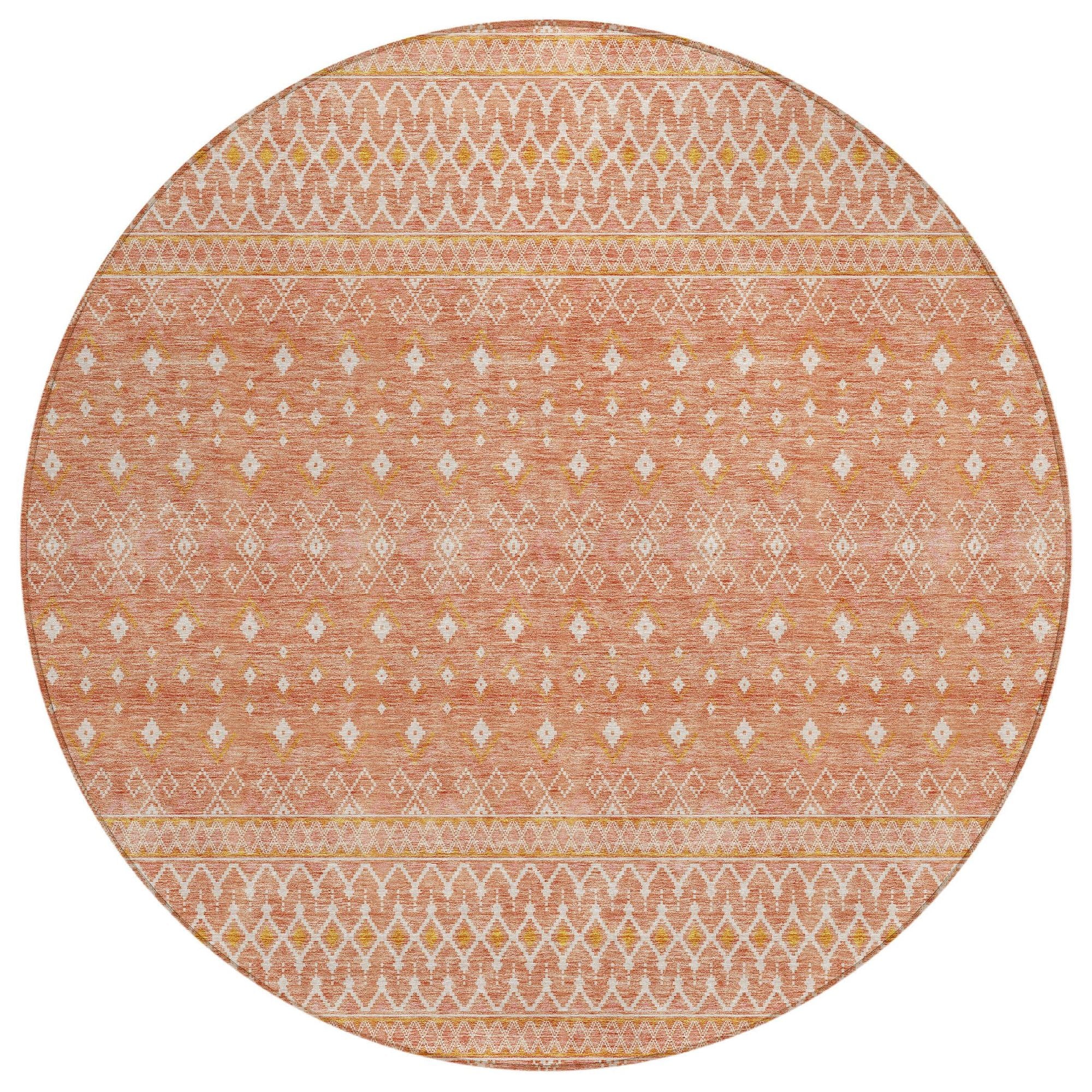 Machine Made ACN709 Salmon Orange Rugs #color_salmon orange