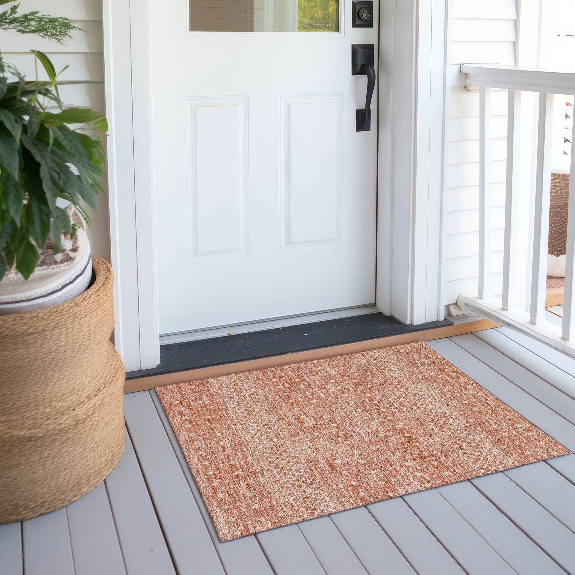 Machine Made ACN709 Salmon Orange Rugs #color_salmon orange