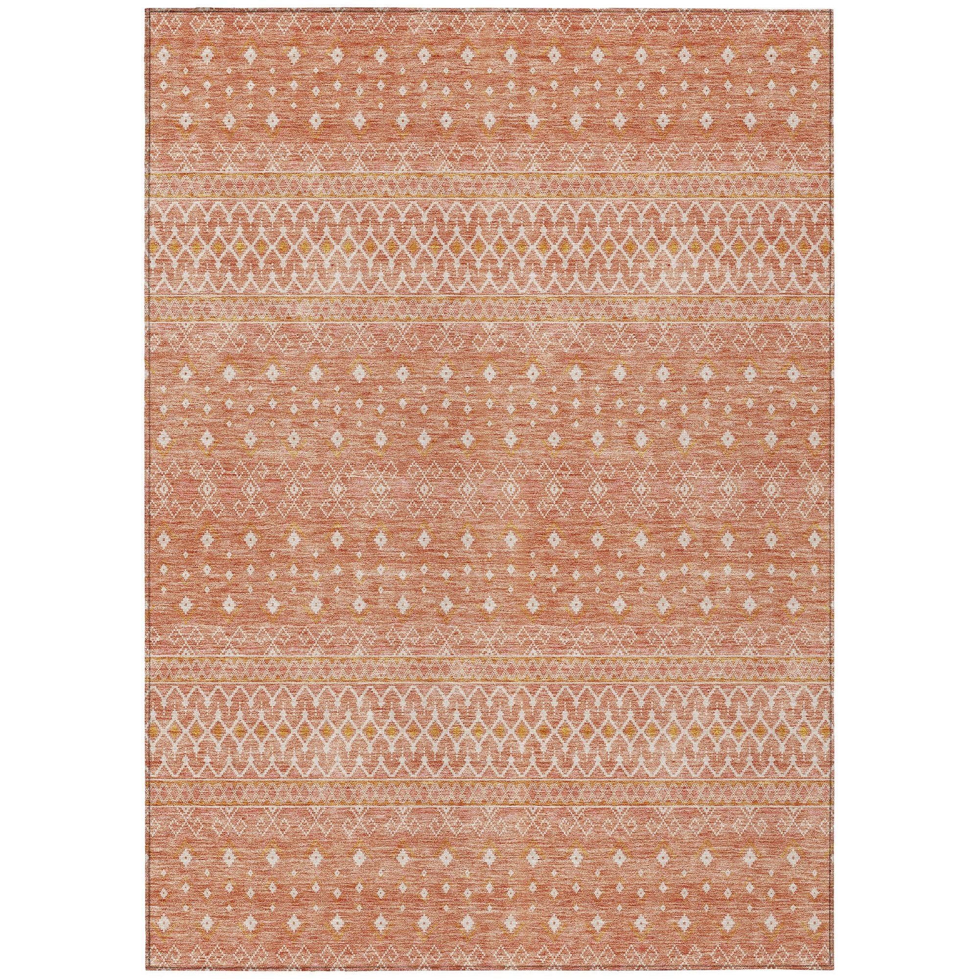 Machine Made ACN709 Salmon Orange Rugs #color_salmon orange