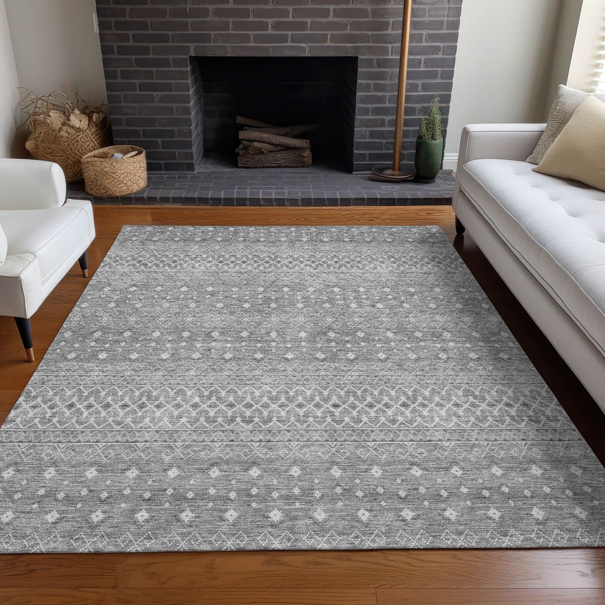 Machine Made ACN709 Silver Gray Rugs #color_silver gray