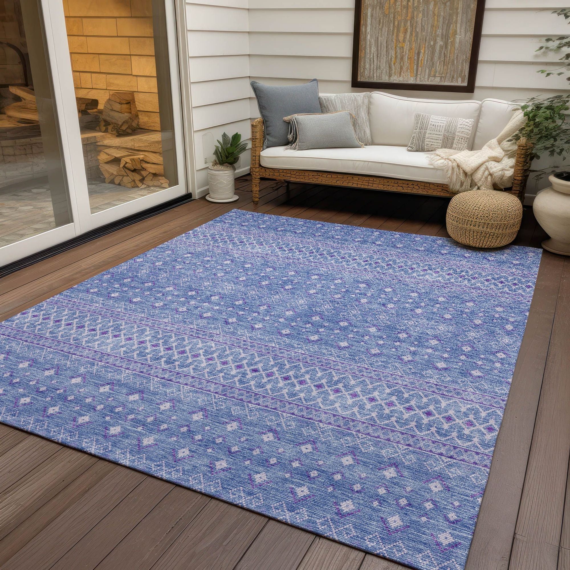 Machine Made ACN709 Sky Blue Rugs #color_sky blue