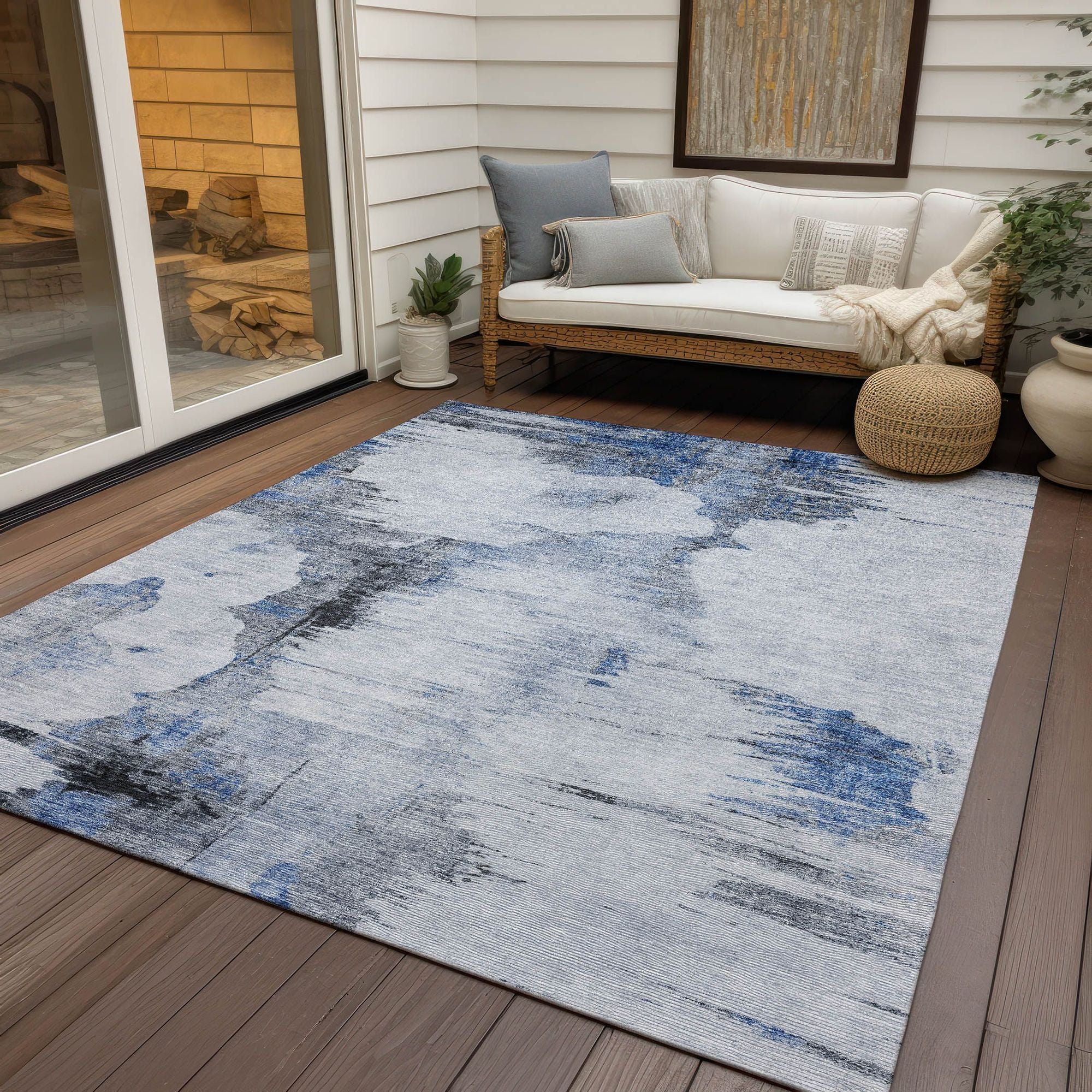 Machine Made ACN710 Blue  Rugs #color_blue 