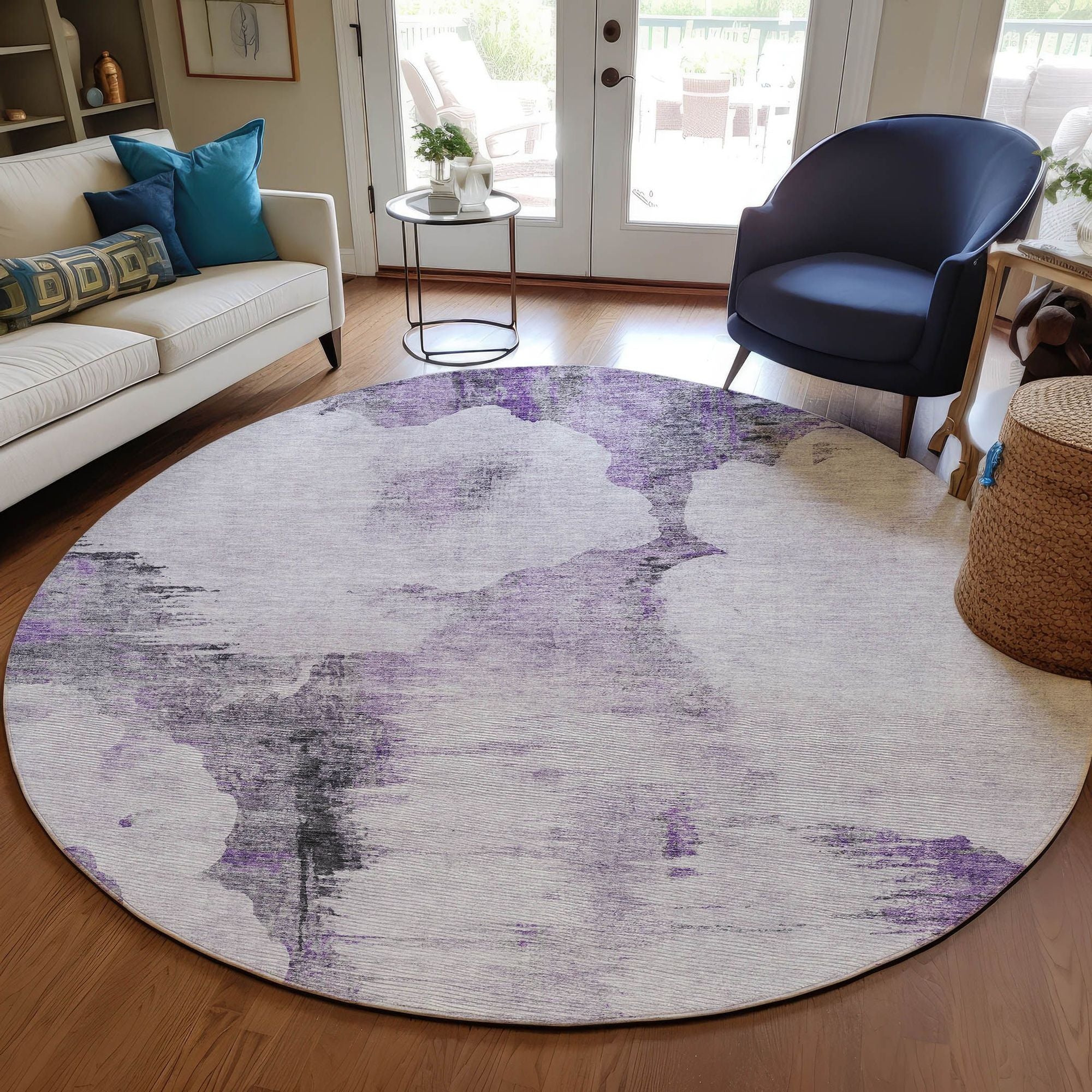 Machine Made ACN710 Purple  Rugs #color_purple 