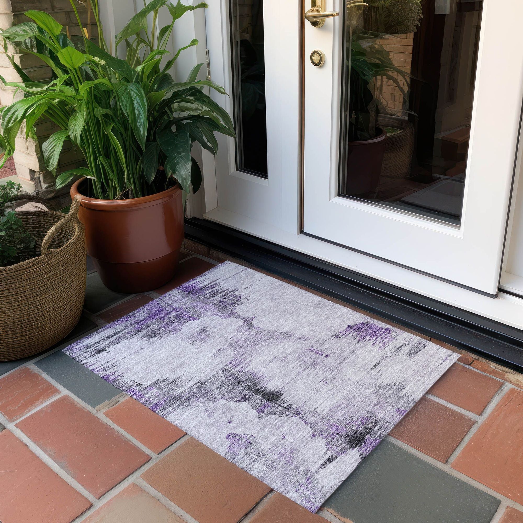 Machine Made ACN710 Purple  Rugs #color_purple 