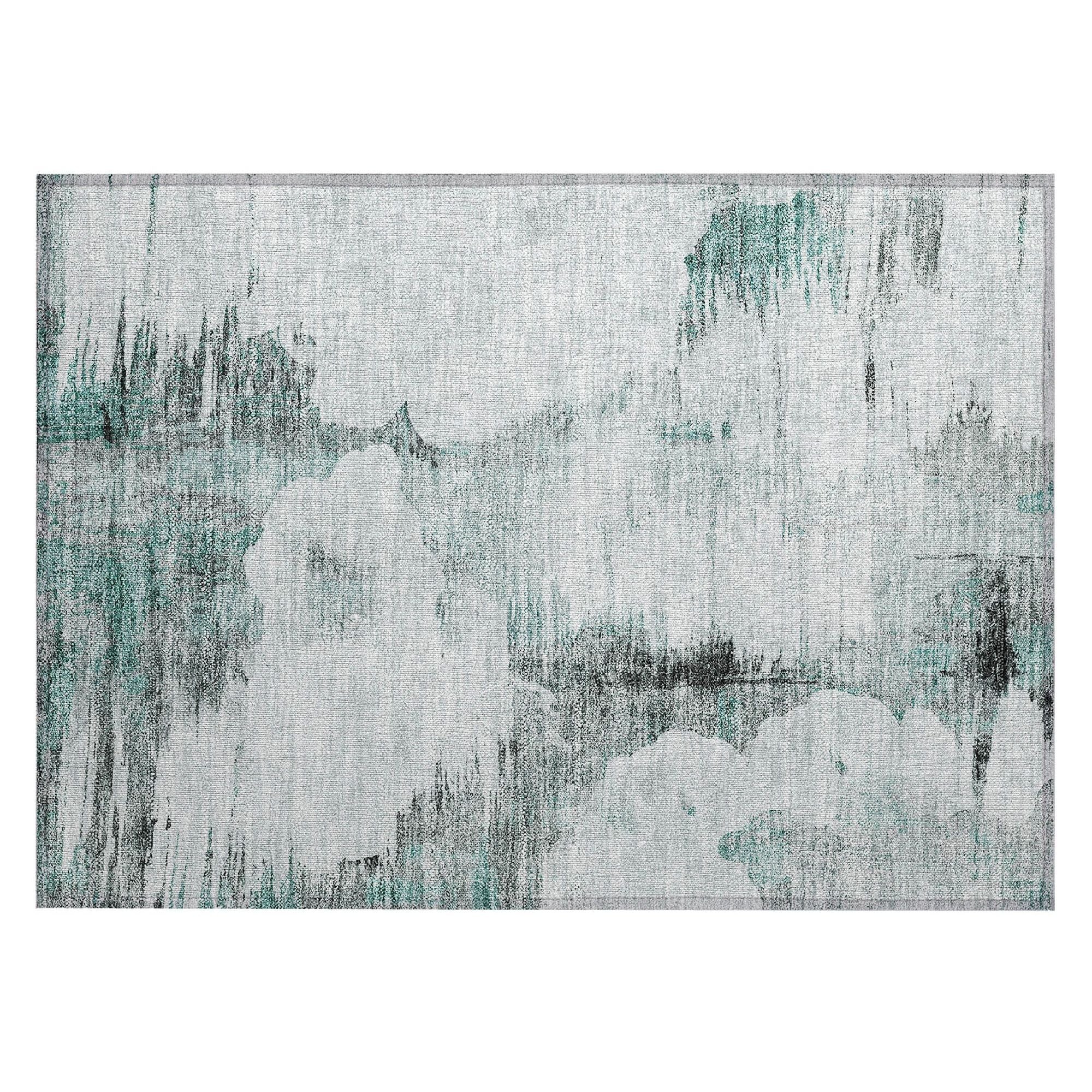 Machine Made ACN710 Teal  Rugs #color_teal 