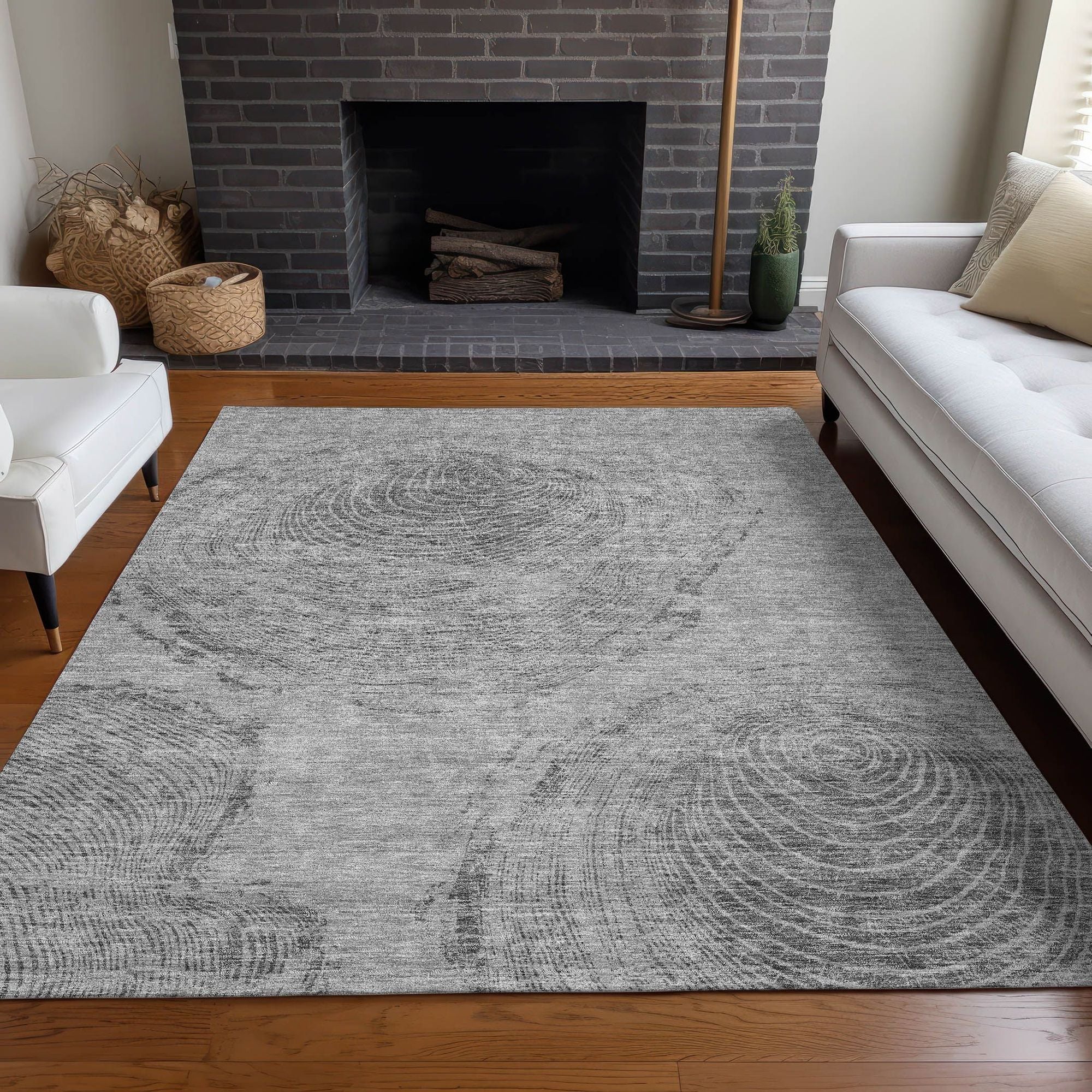 Machine Made ACN713 Gray  Rugs #color_gray 