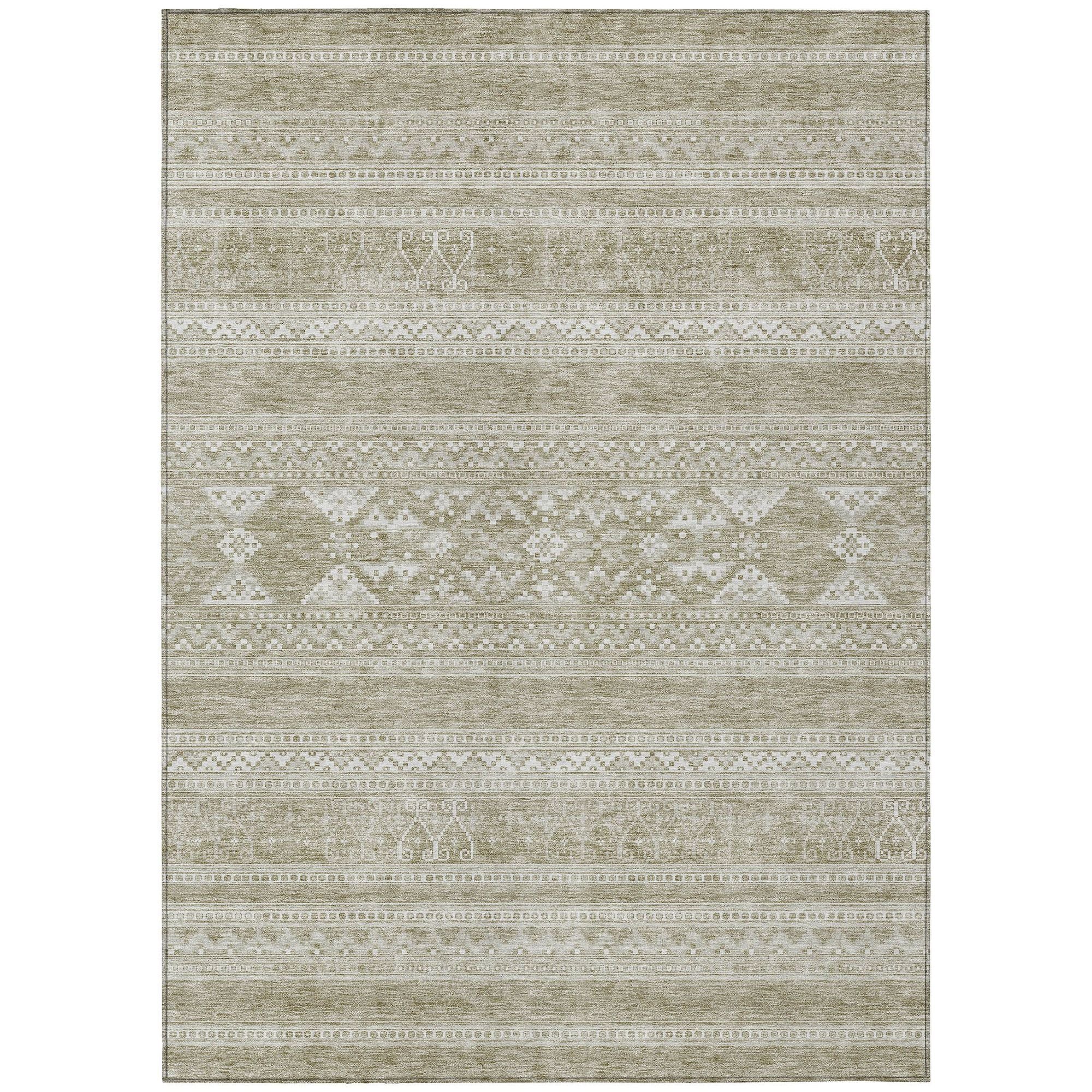 Machine Made ACN714 Khaki Brown Rugs #color_khaki brown