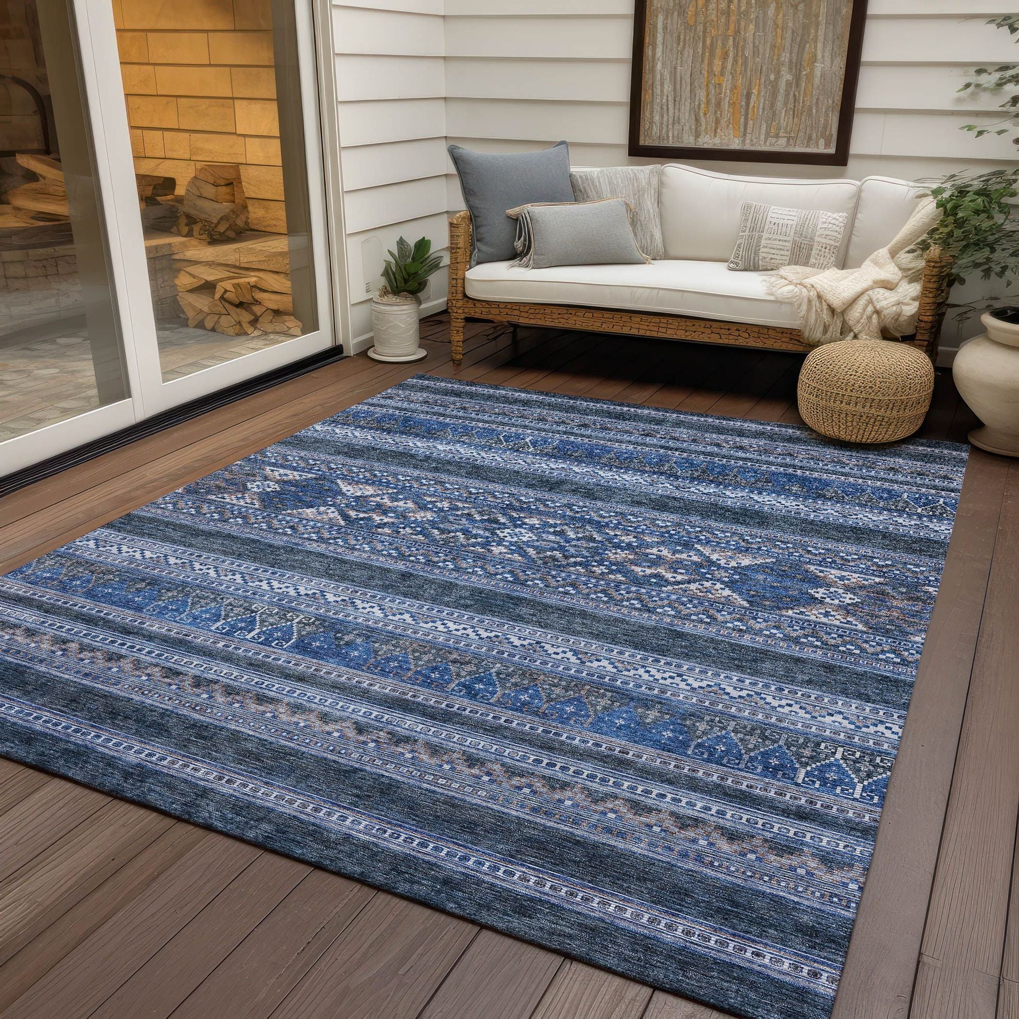 Machine Made ACN714 Navy Blue Rugs #color_navy blue