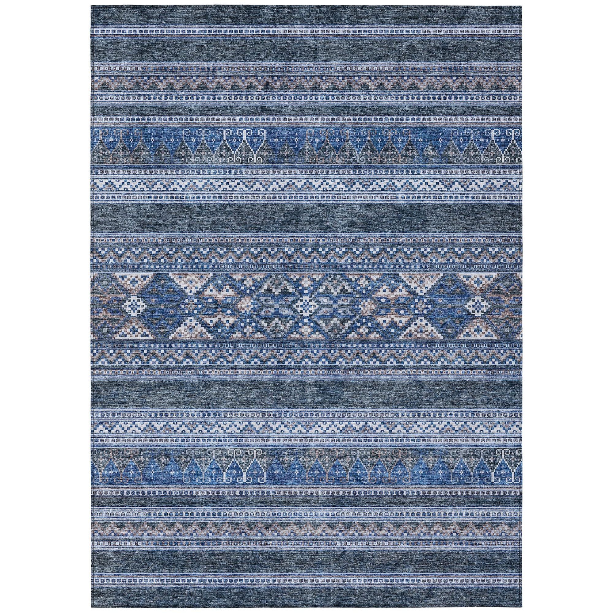 Machine Made ACN714 Navy Blue Rugs #color_navy blue