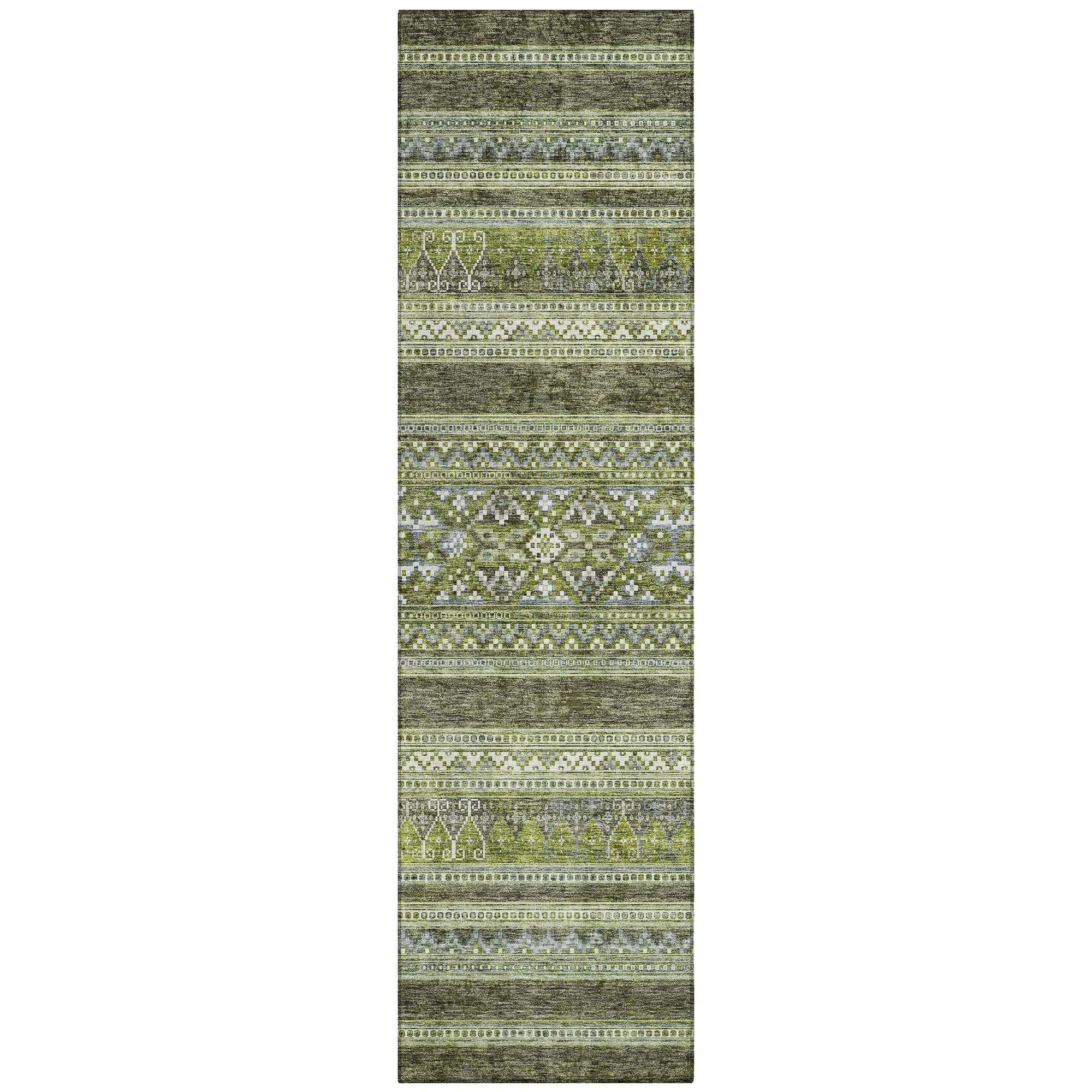 Machine Made ACN714 Olive Green Rugs #color_olive green