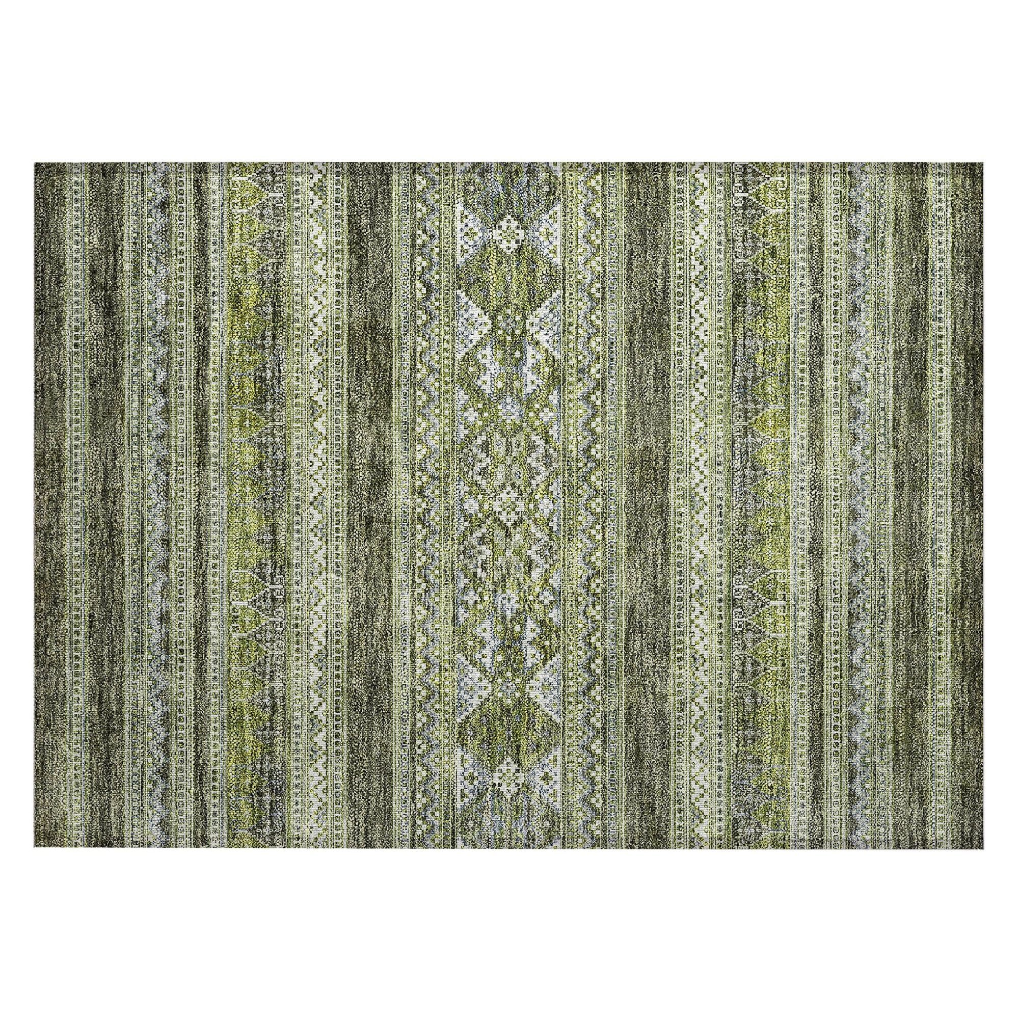 Machine Made ACN714 Olive Green Rugs #color_olive green