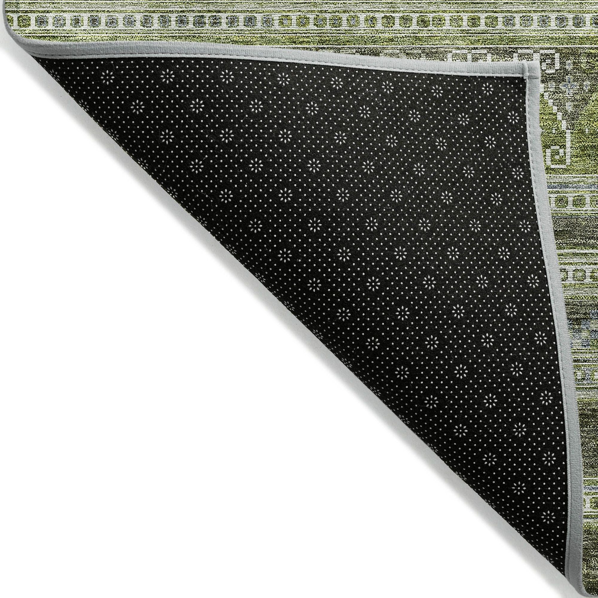 Machine Made ACN714 Olive Green Rugs #color_olive green