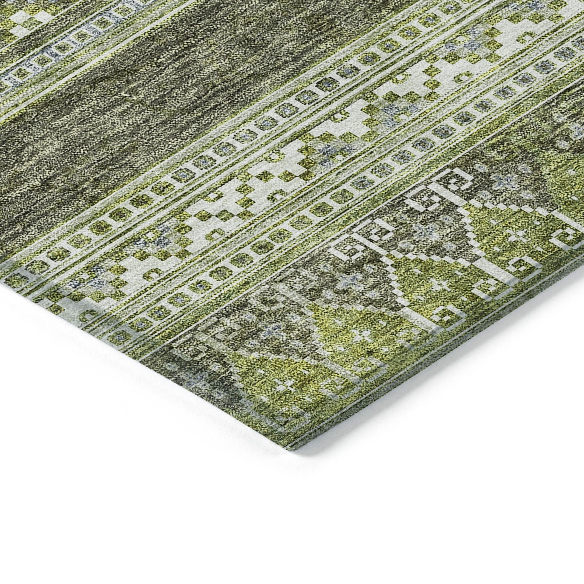 Machine Made ACN714 Olive Green Rugs #color_olive green