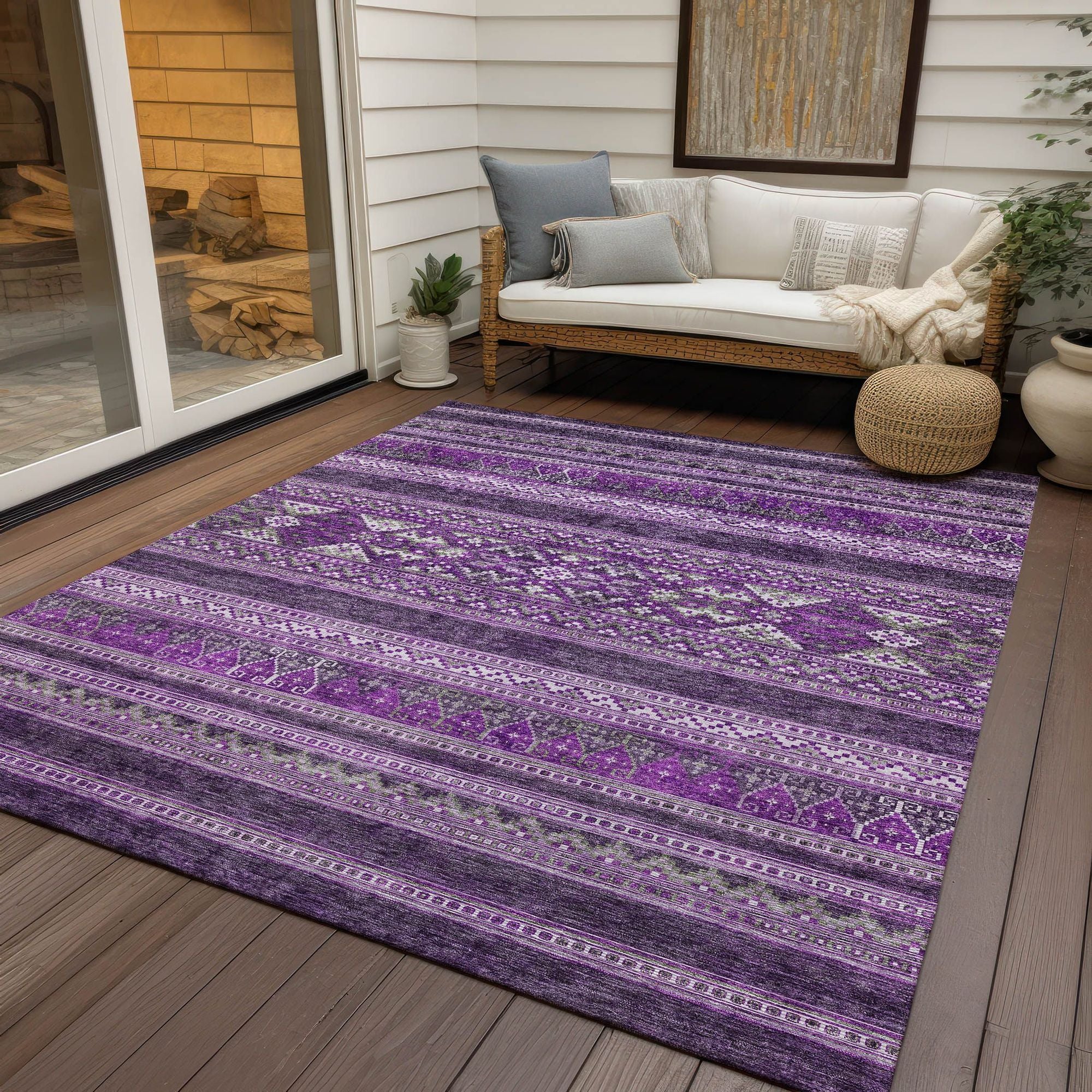 Machine Made ACN714 Purple  Rugs #color_purple 