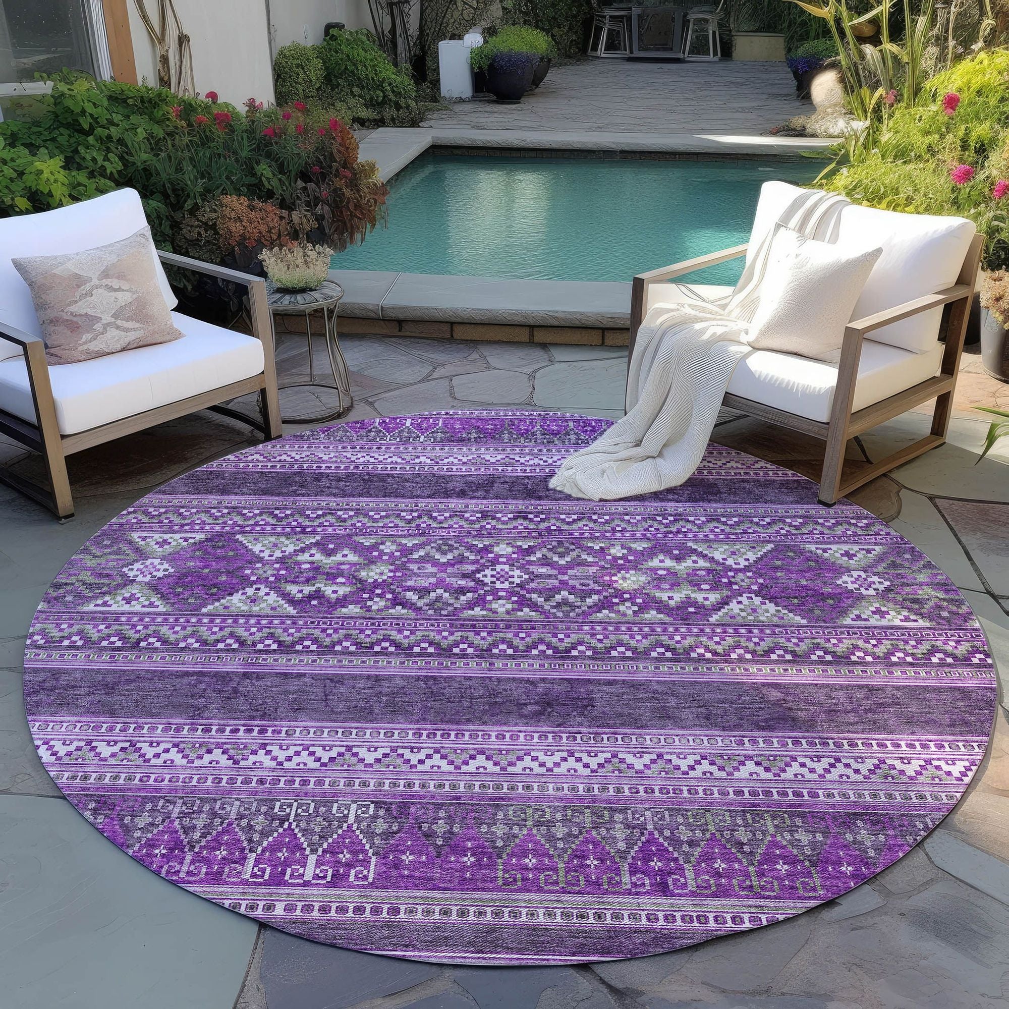 Machine Made ACN714 Purple  Rugs #color_purple 