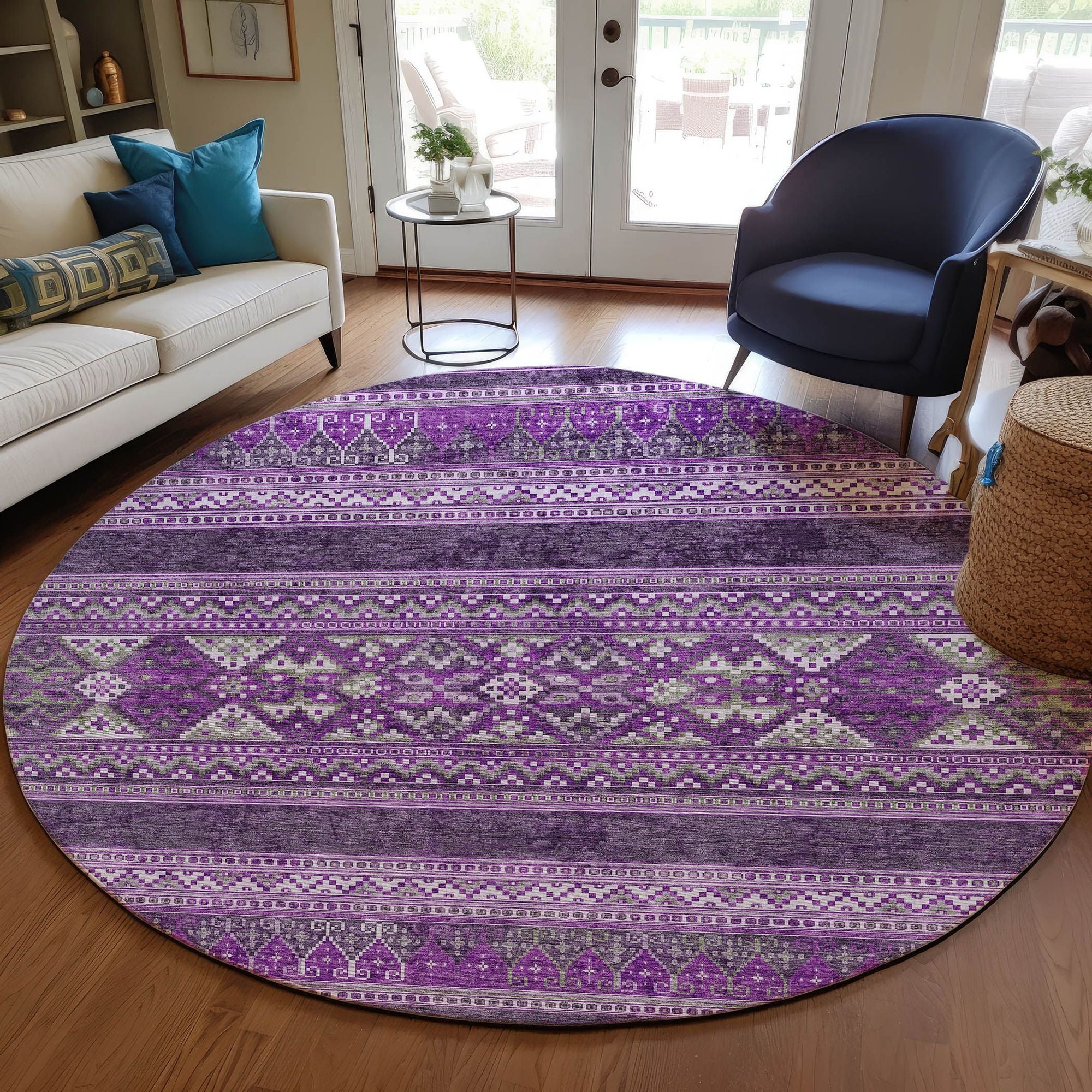 Machine Made ACN714 Purple  Rugs #color_purple 